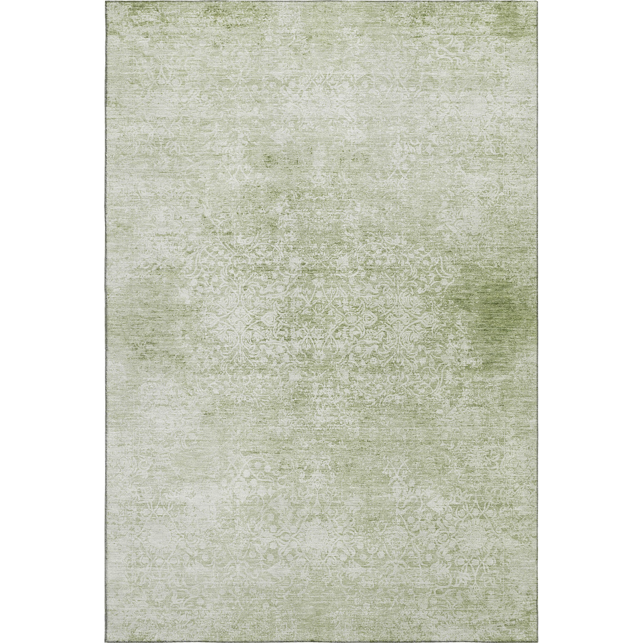 Montevideo Machine Washable Traditional Sage Green Rug 2'6" x 3'10" #shape_Rectangle