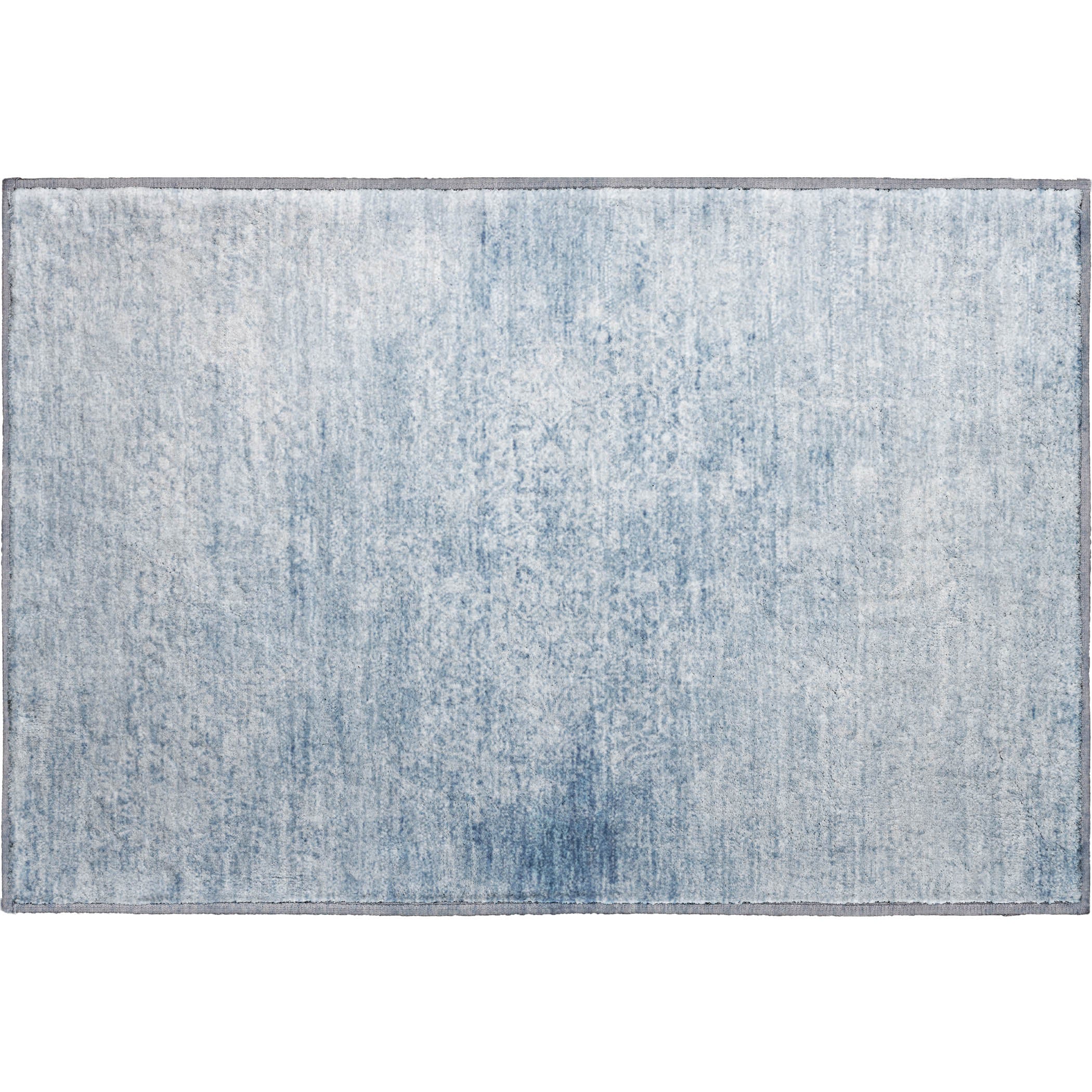 Montevideo Machine Washable Traditional Sky Blue Rug 1'8" x 2'6" #shape_Rectangle