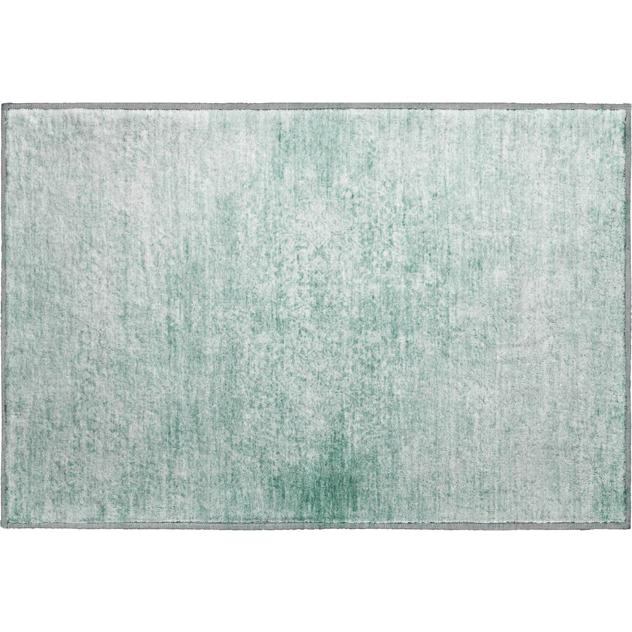 Montevideo Machine Washable Traditional Turquoise Teal Rug 1'8" x 2'6" #shape_Rectangle