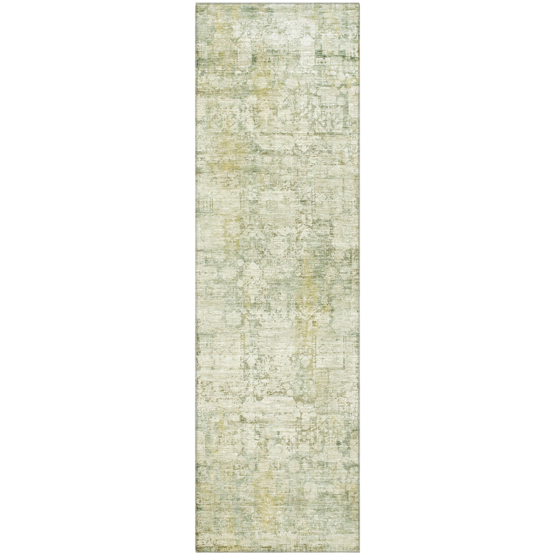 Bern Machine Washable Transitional Beige Brown Rug 2'3" x 7'6" #shape_Runner