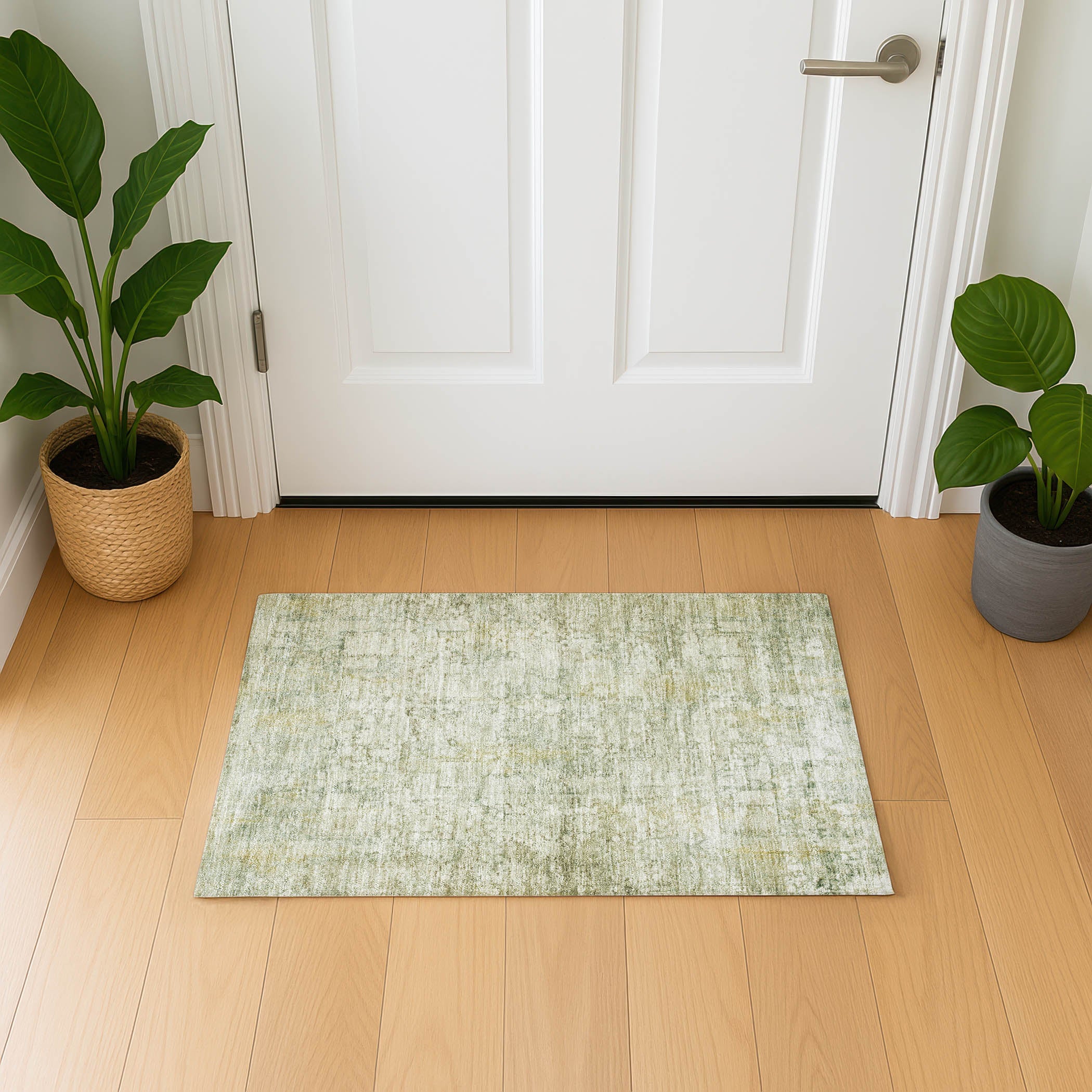 Bern Machine Washable Transitional Beige Brown Rug 1'8" x 2'6" #shape_Rectangle
