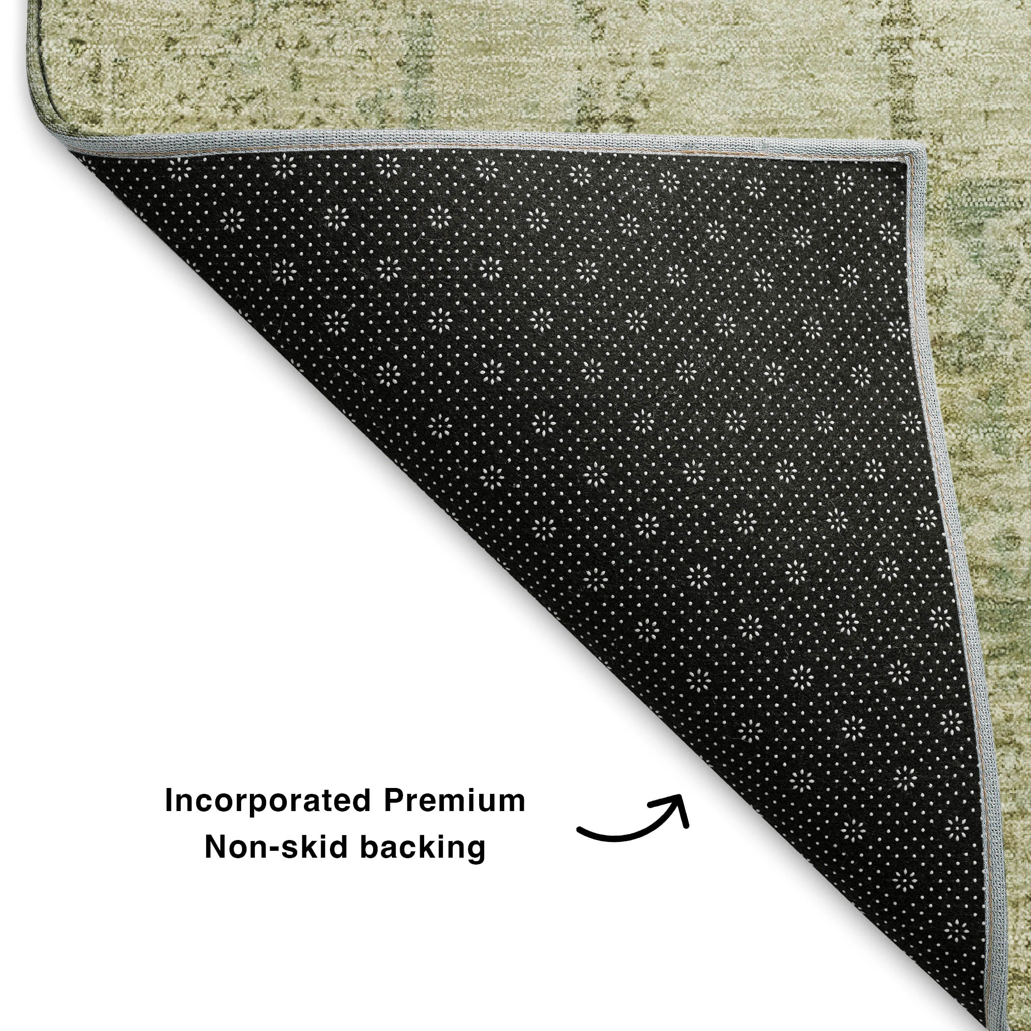 Bern Machine Washable Transitional Beige Brown Rug 1'8" x 2'6" #shape_Rectangle