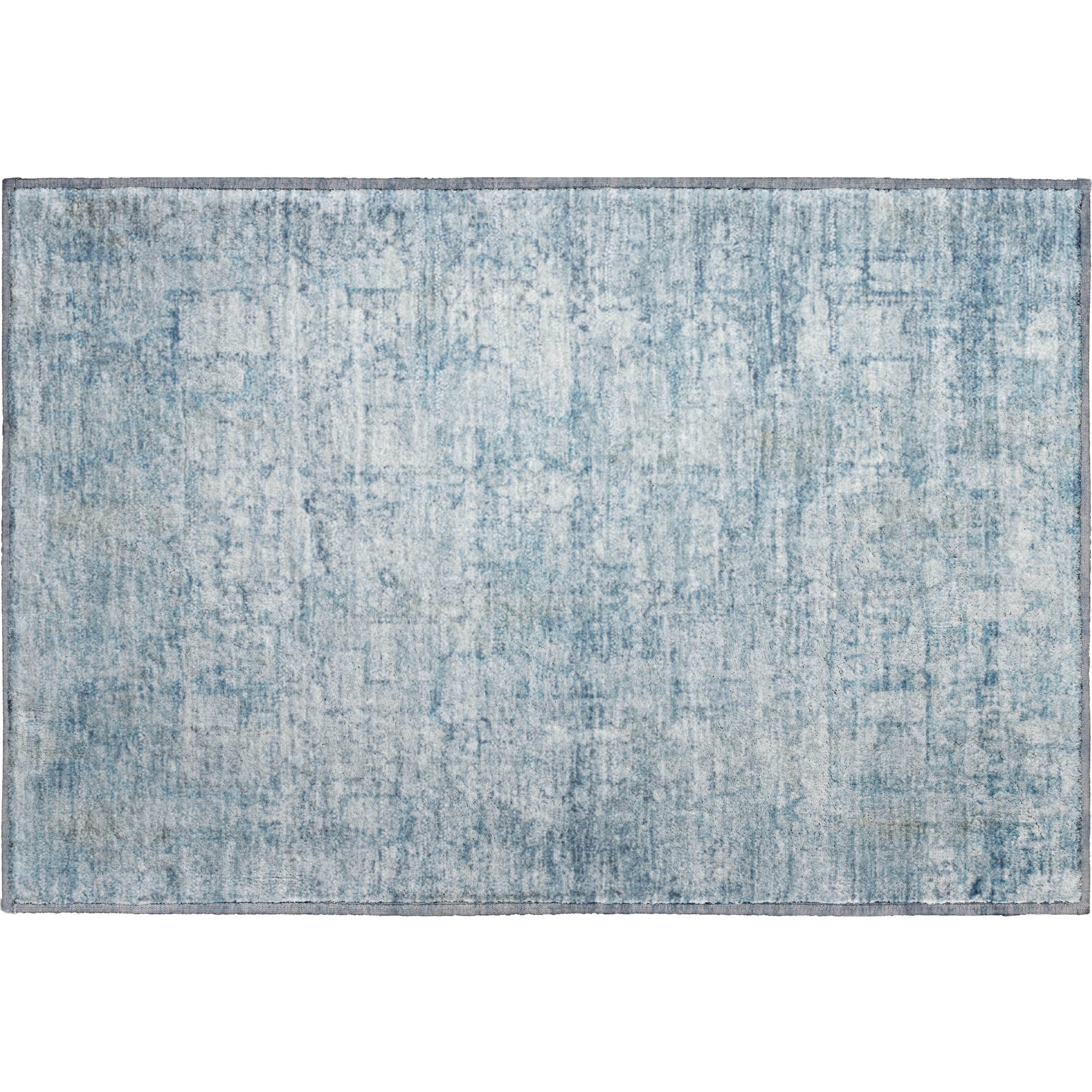 Bern Machine Washable Transitional Blue Rug 1'8" x 2'6" #shape_Rectangle