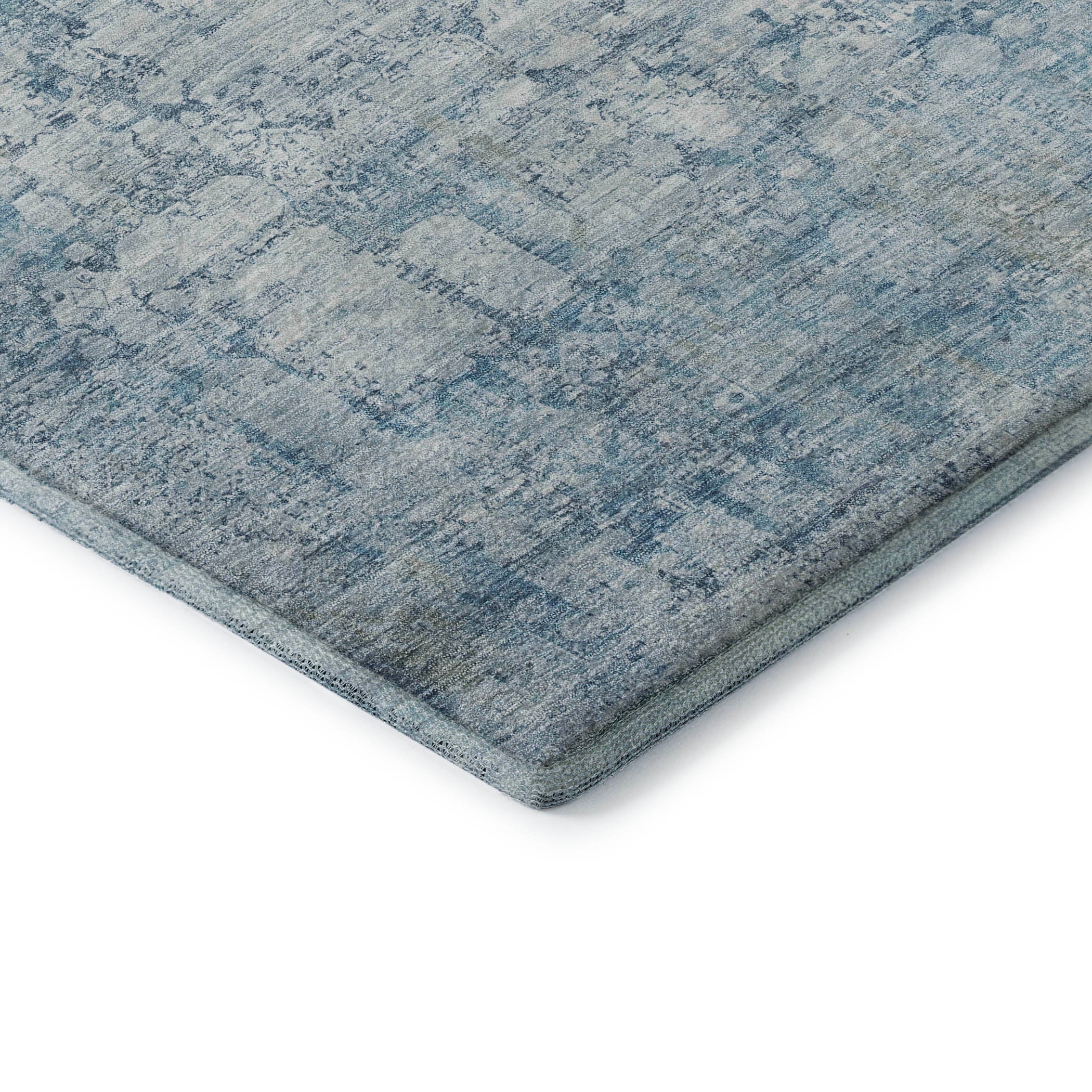 Bern Machine Washable Transitional Blue Rug 1'8" x 2'6" #shape_Rectangle