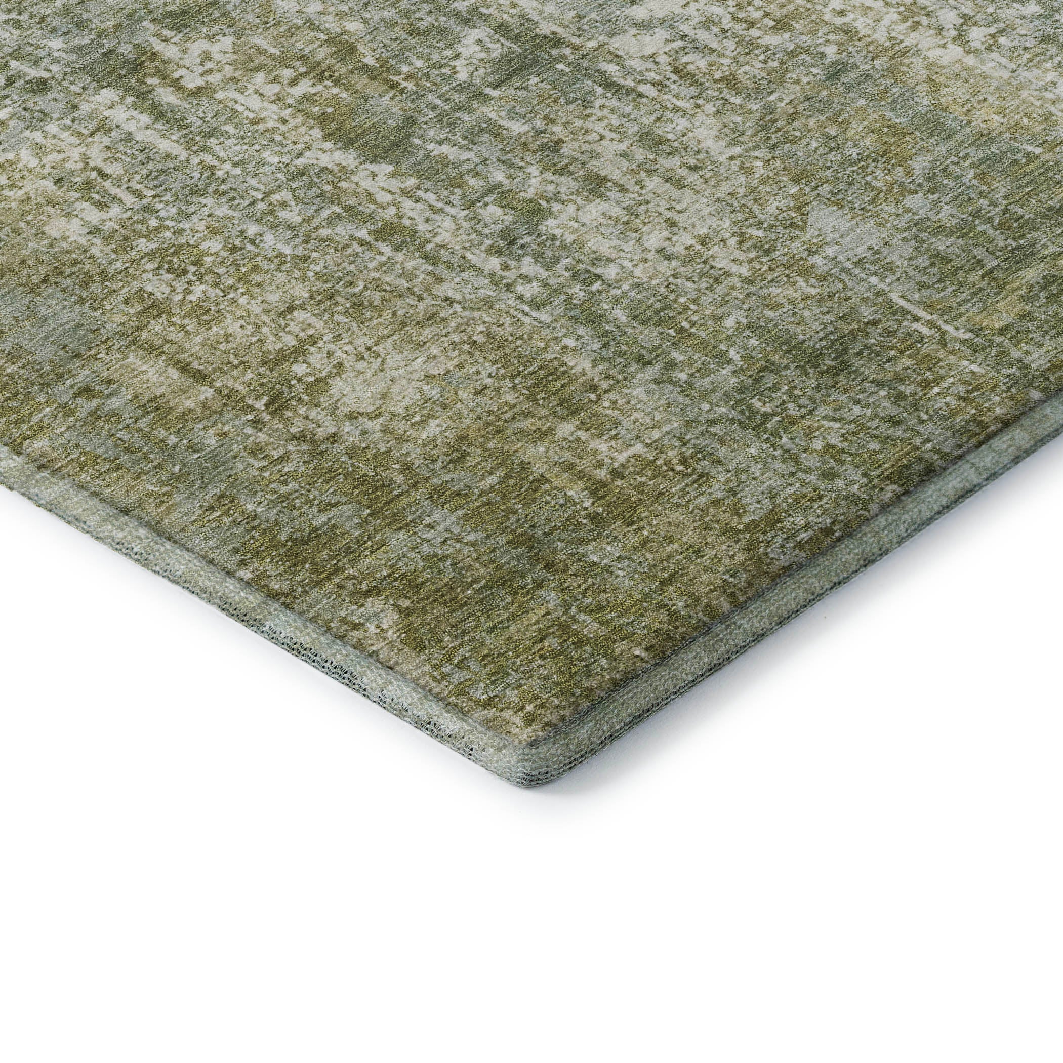 Oslo Machine Washable Transitional Aloe Green Rug 1'8" x 2'6" #shape_Rectangle