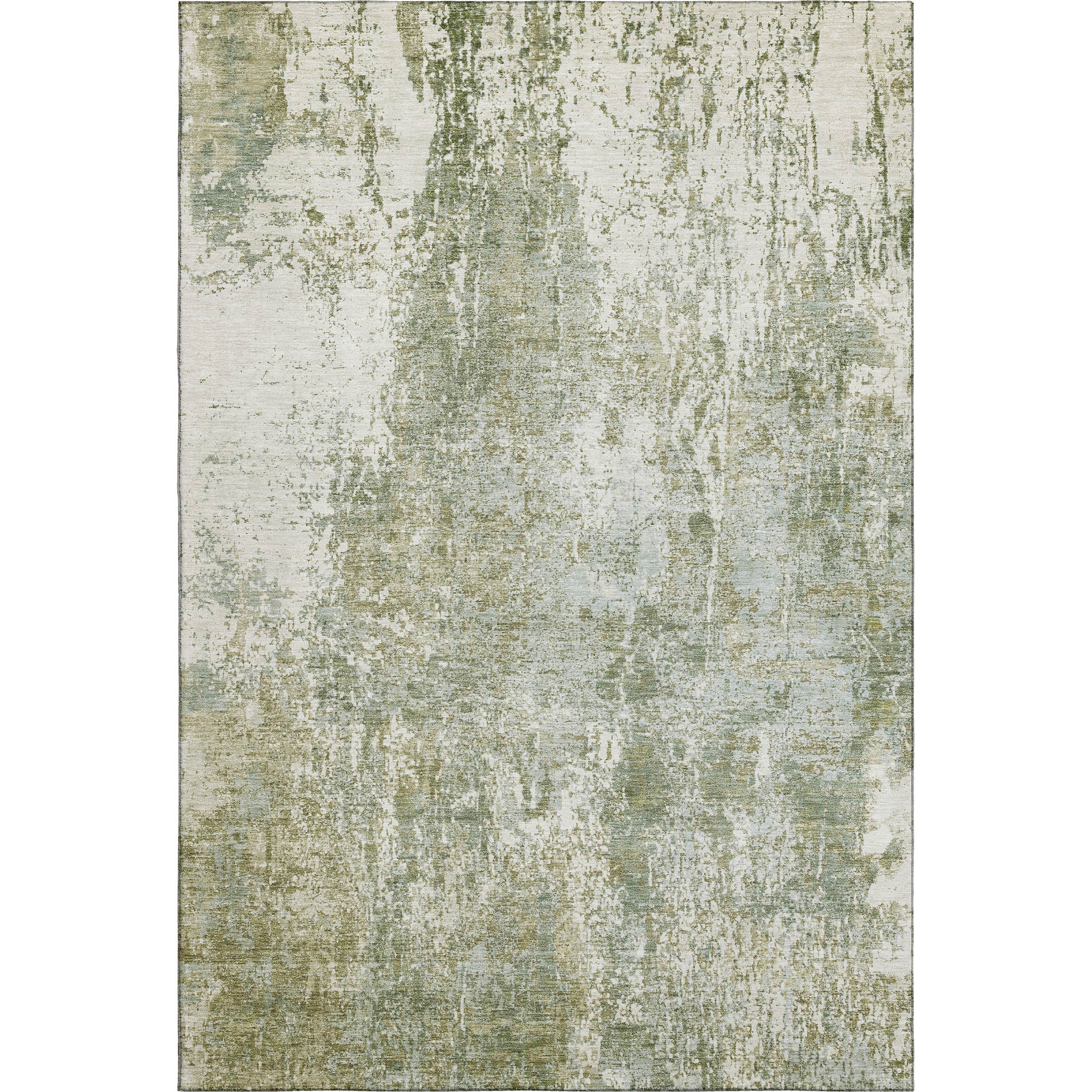 Oslo Machine Washable Transitional Aloe Green Rug 2'6" x 3'10" #shape_Rectangle