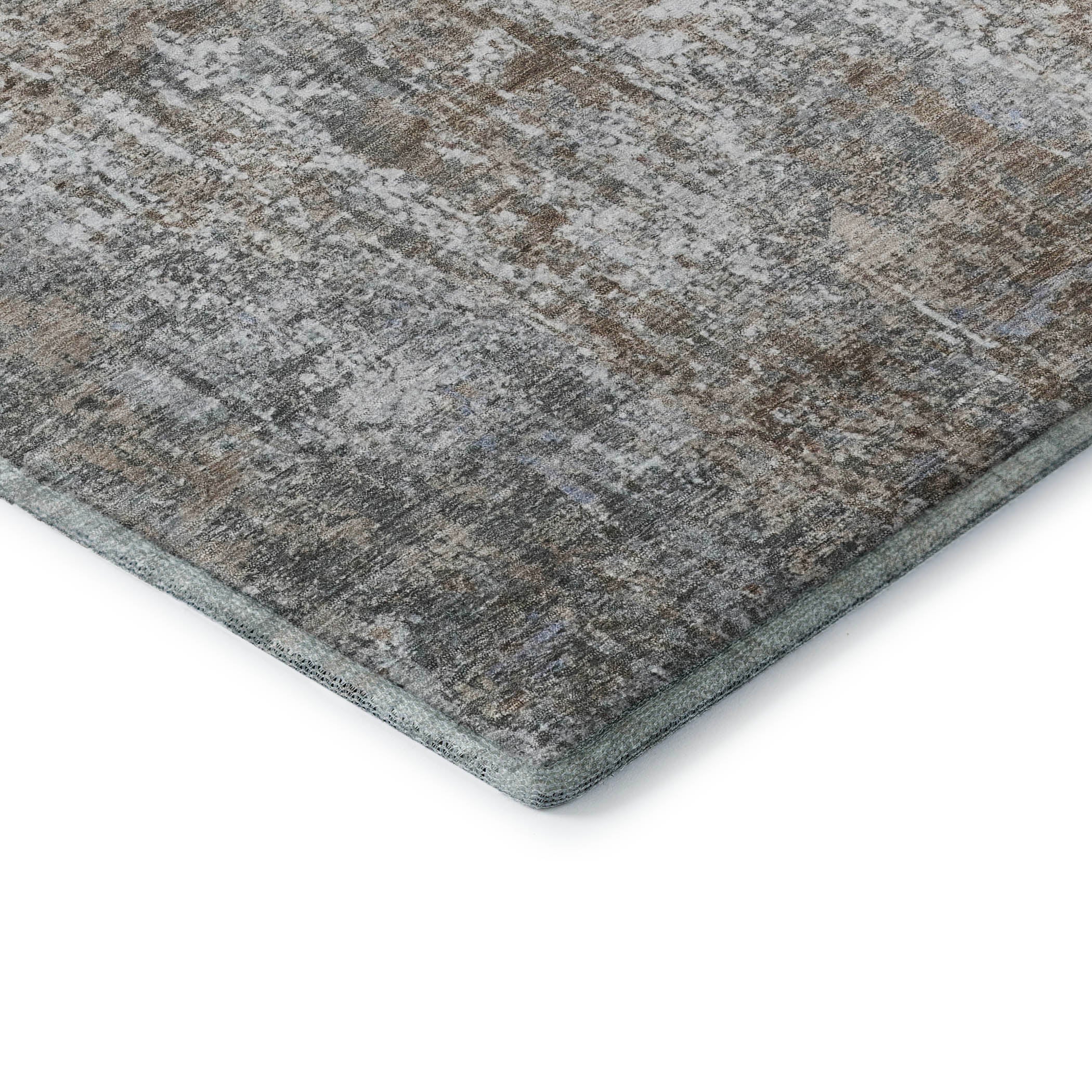 Oslo Machine Washable Transitional Brown Rug 1'8" x 2'6" #shape_Rectangle