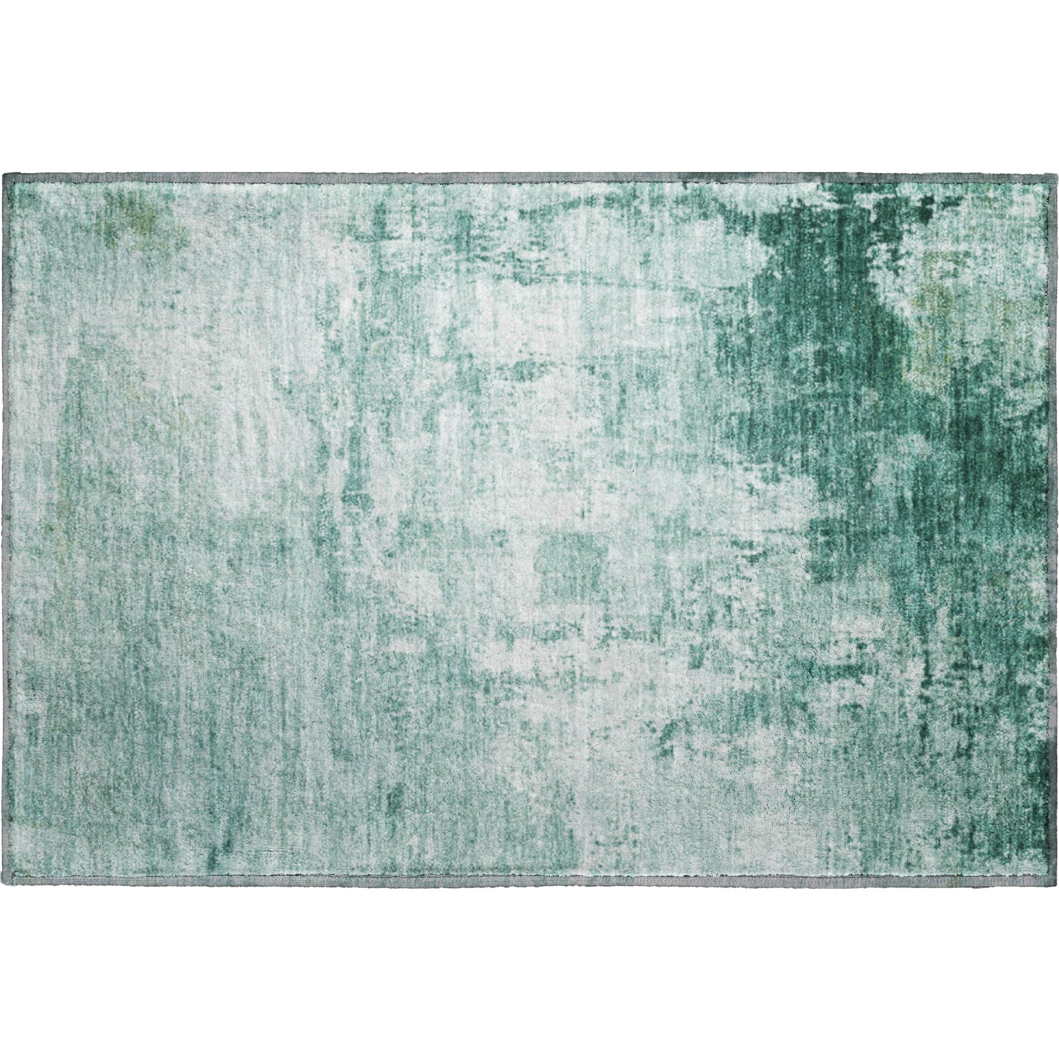 Athens Machine Washable Transitional Aqua Teal Rug 1'8" x 2'6" #shape_Rectangle