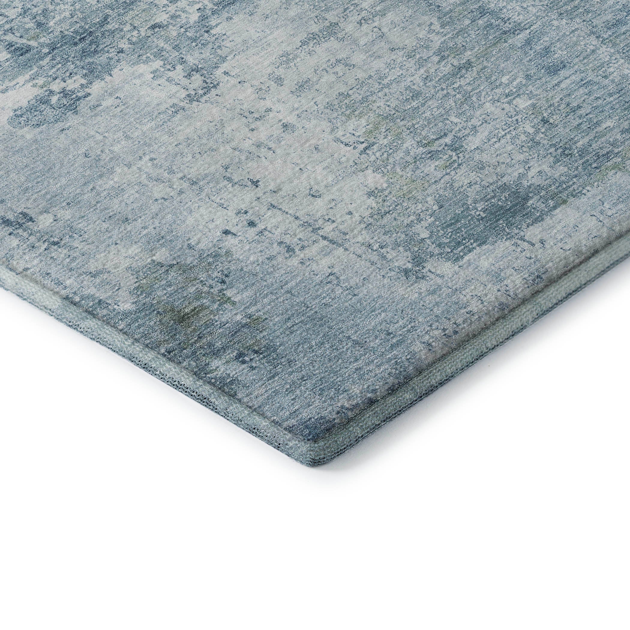 Athens Machine Washable Transitional Blue Rug 1'8" x 2'6" #shape_Rectangle