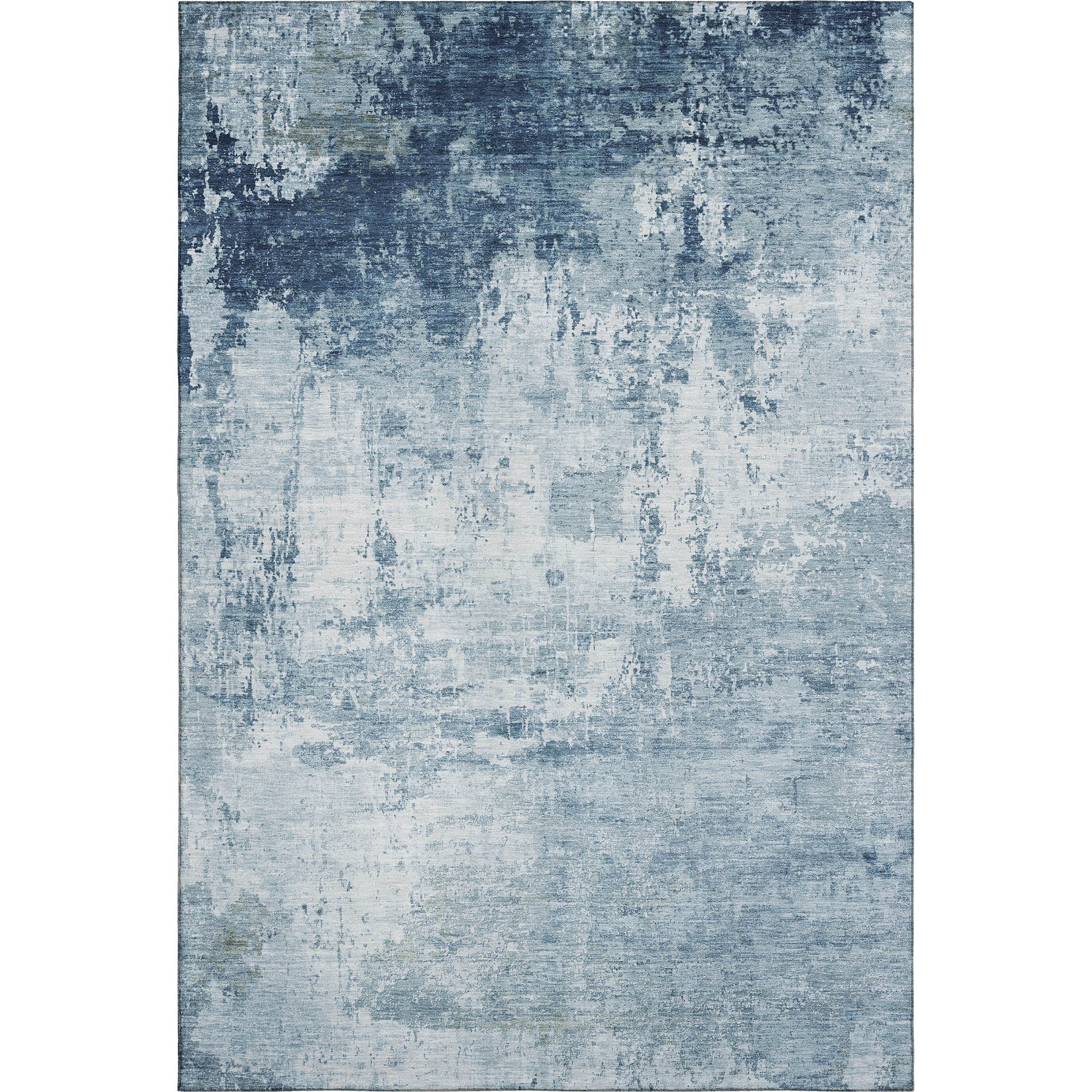 Athens Machine Washable Transitional Blue Rug 2'6" x 3'10" #shape_Rectangle