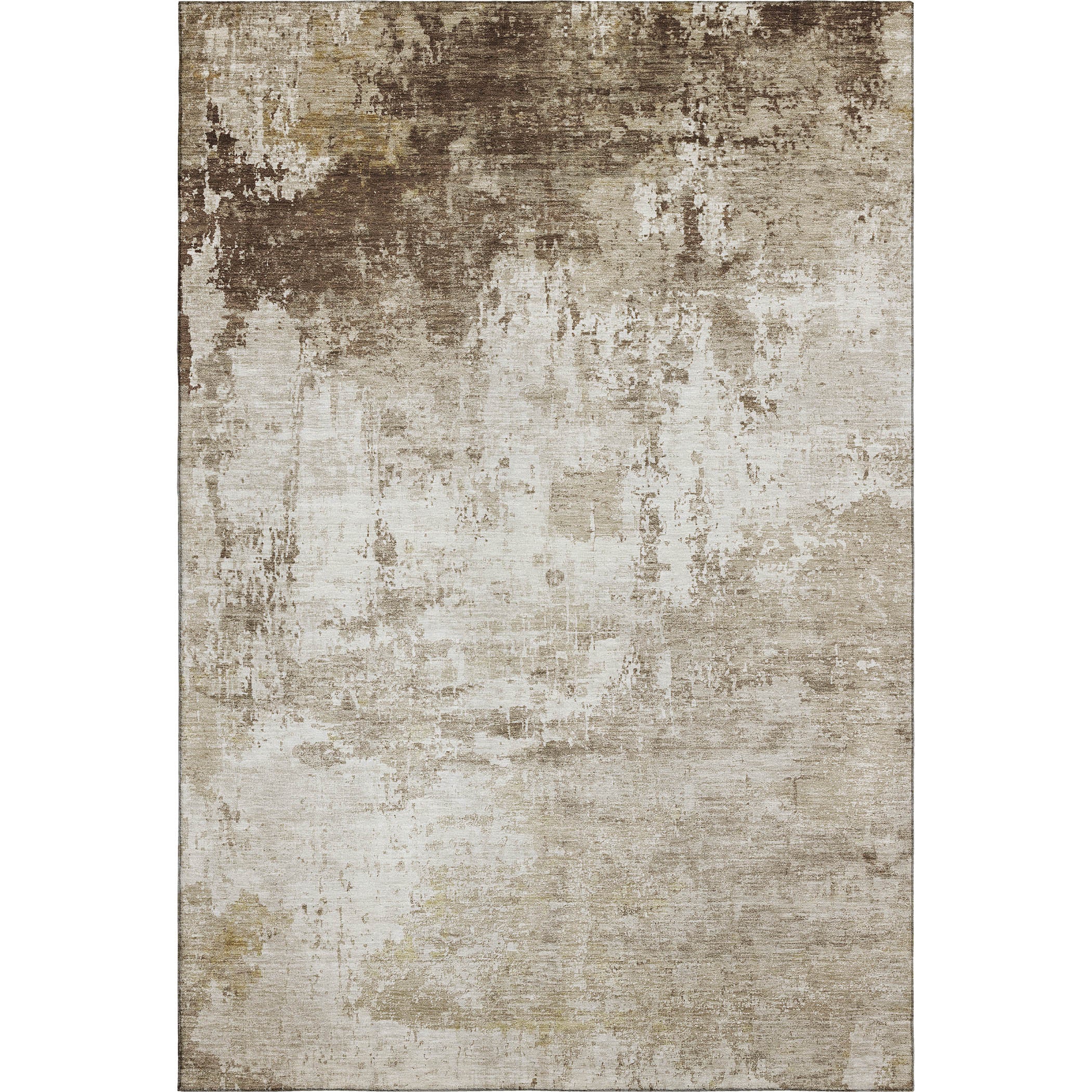 Athens Machine Washable Transitional Brown Rug 2'6" x 3'10" #shape_Rectangle