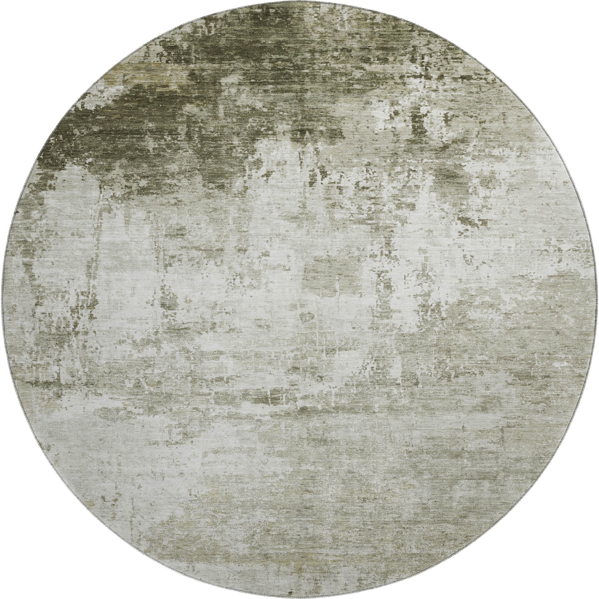 Athens Machine Washable Transitional Taupe Brown Rug 8' x 8' #shape_Round