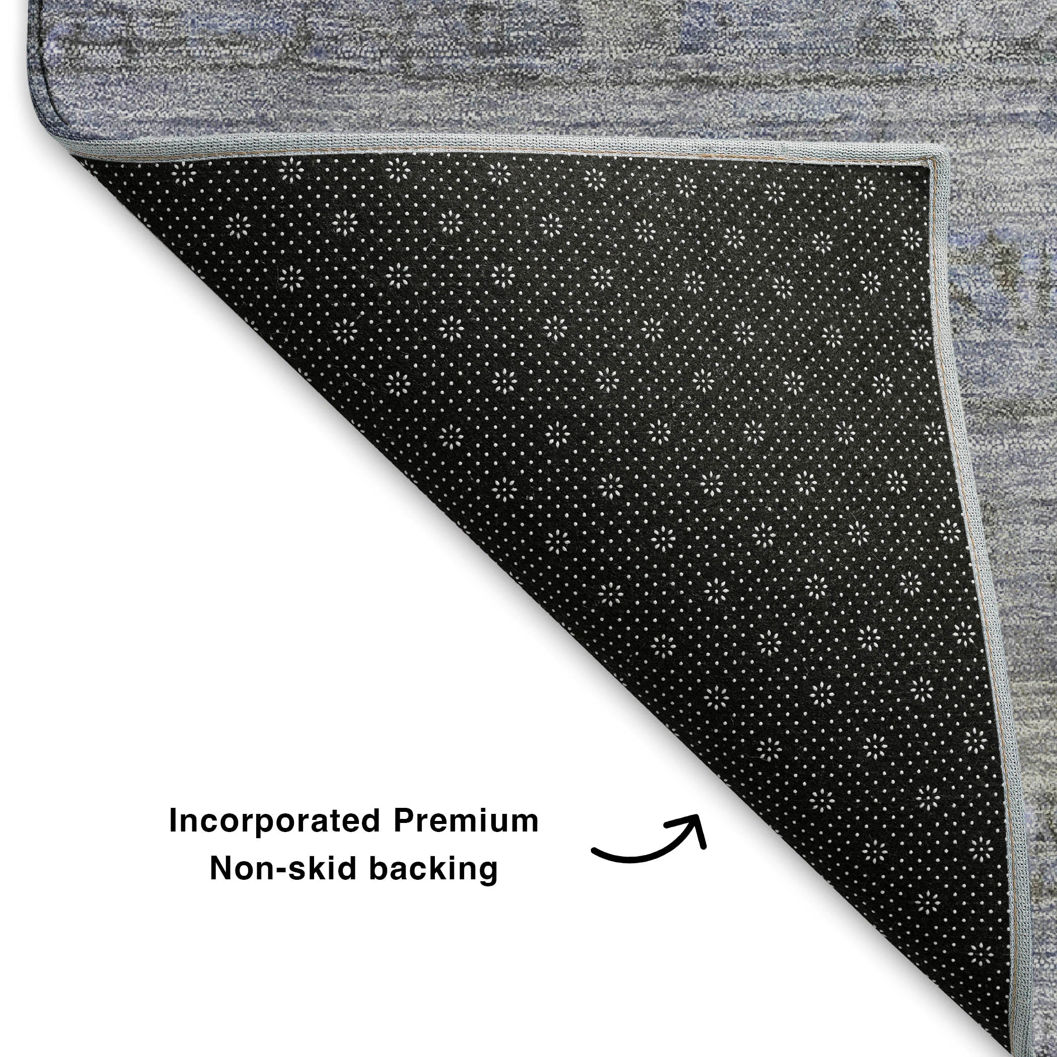 Ghent Machine Washable Transitional Blue Rug 1'8" x 2'6" #shape_Rectangle