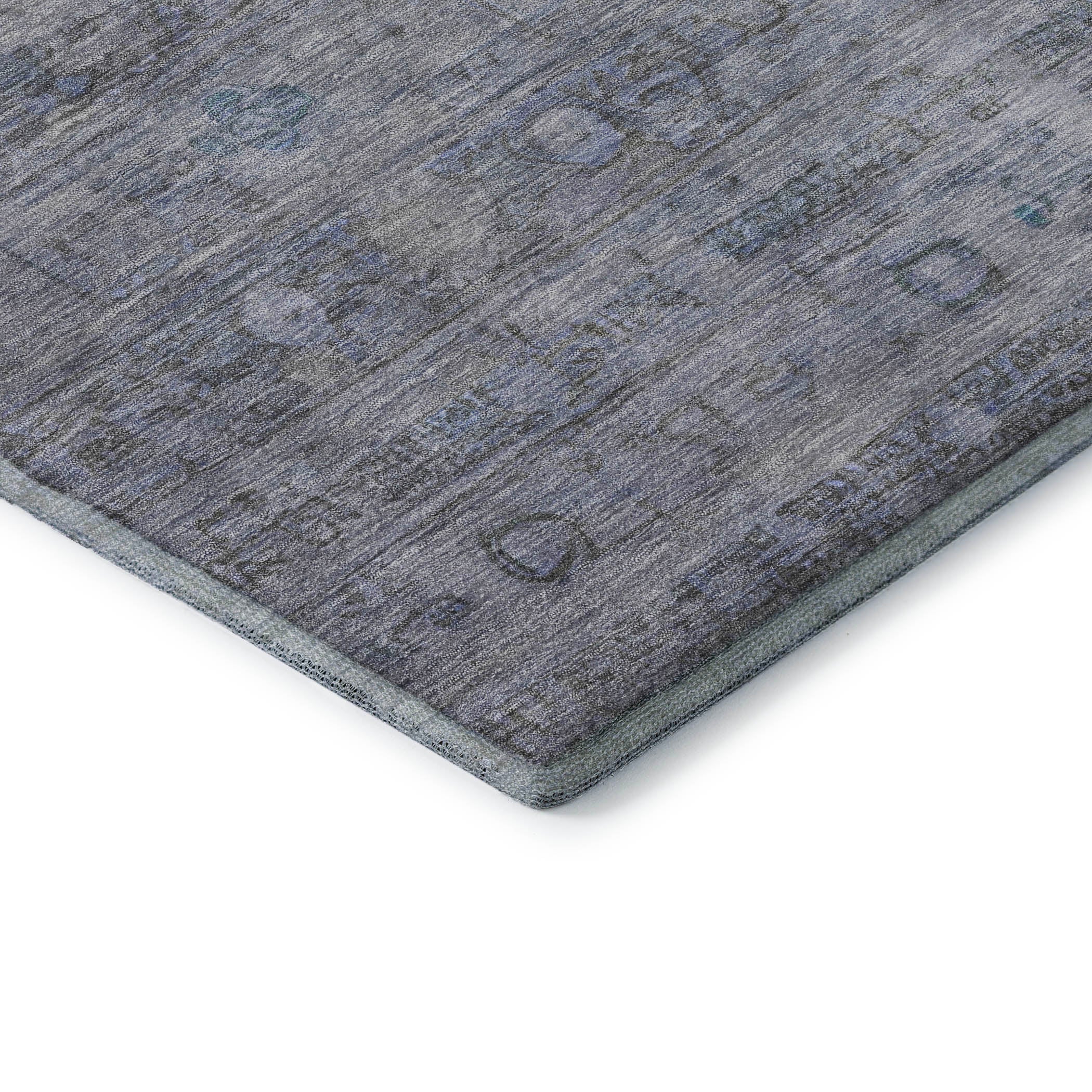 Ghent Machine Washable Transitional Blue Rug 1'8" x 2'6" #shape_Rectangle