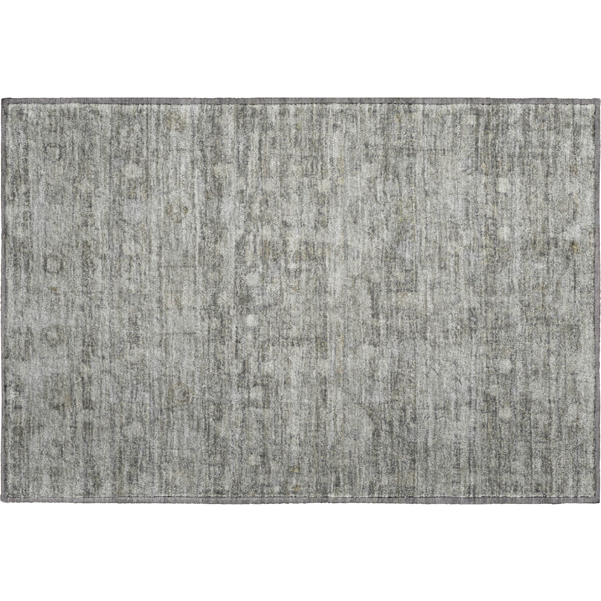 Ghent Machine Washable Transitional Pewter Gray Rug 1'8" x 2'6" #shape_Rectangle