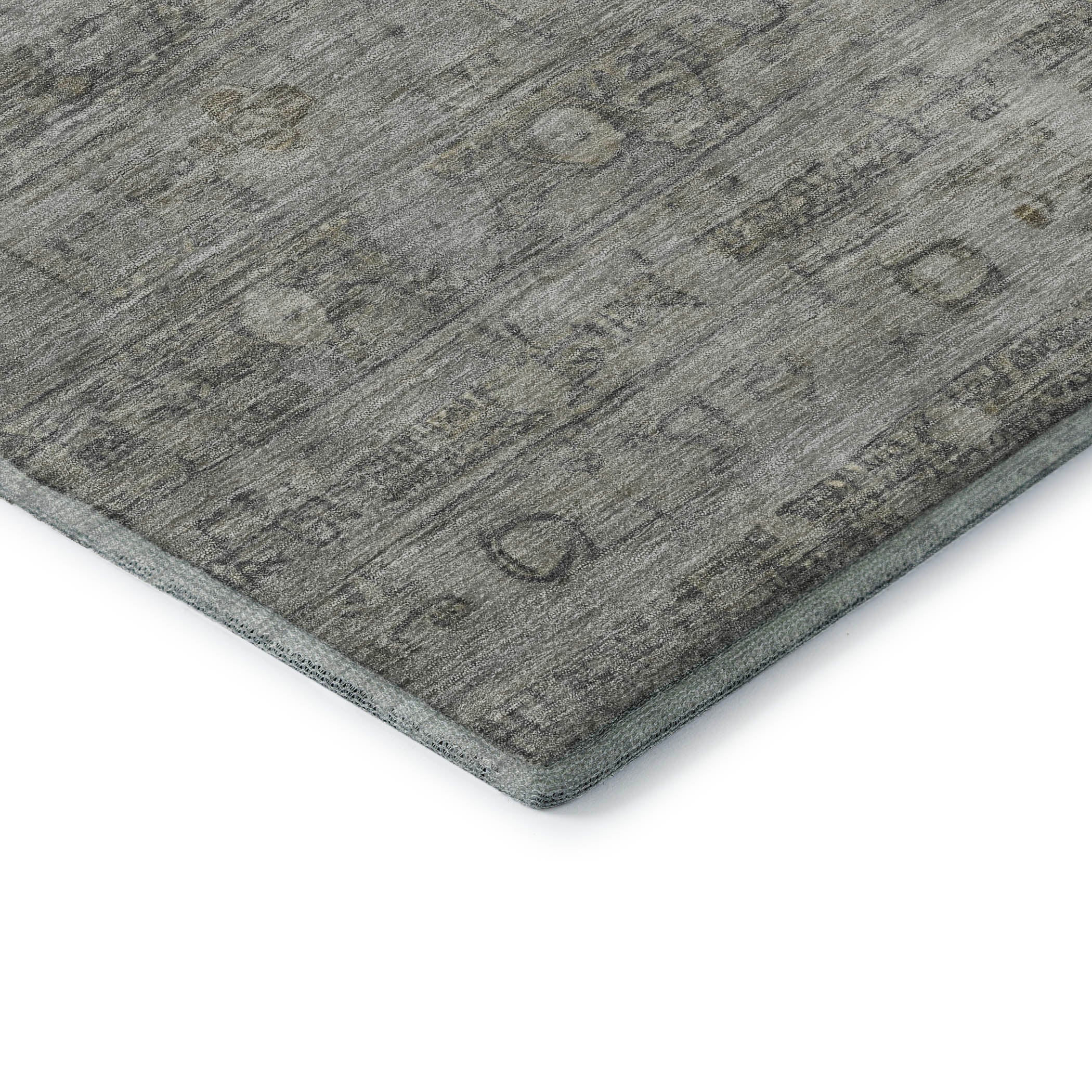 Ghent Machine Washable Transitional Pewter Gray Rug 1'8" x 2'6" #shape_Rectangle