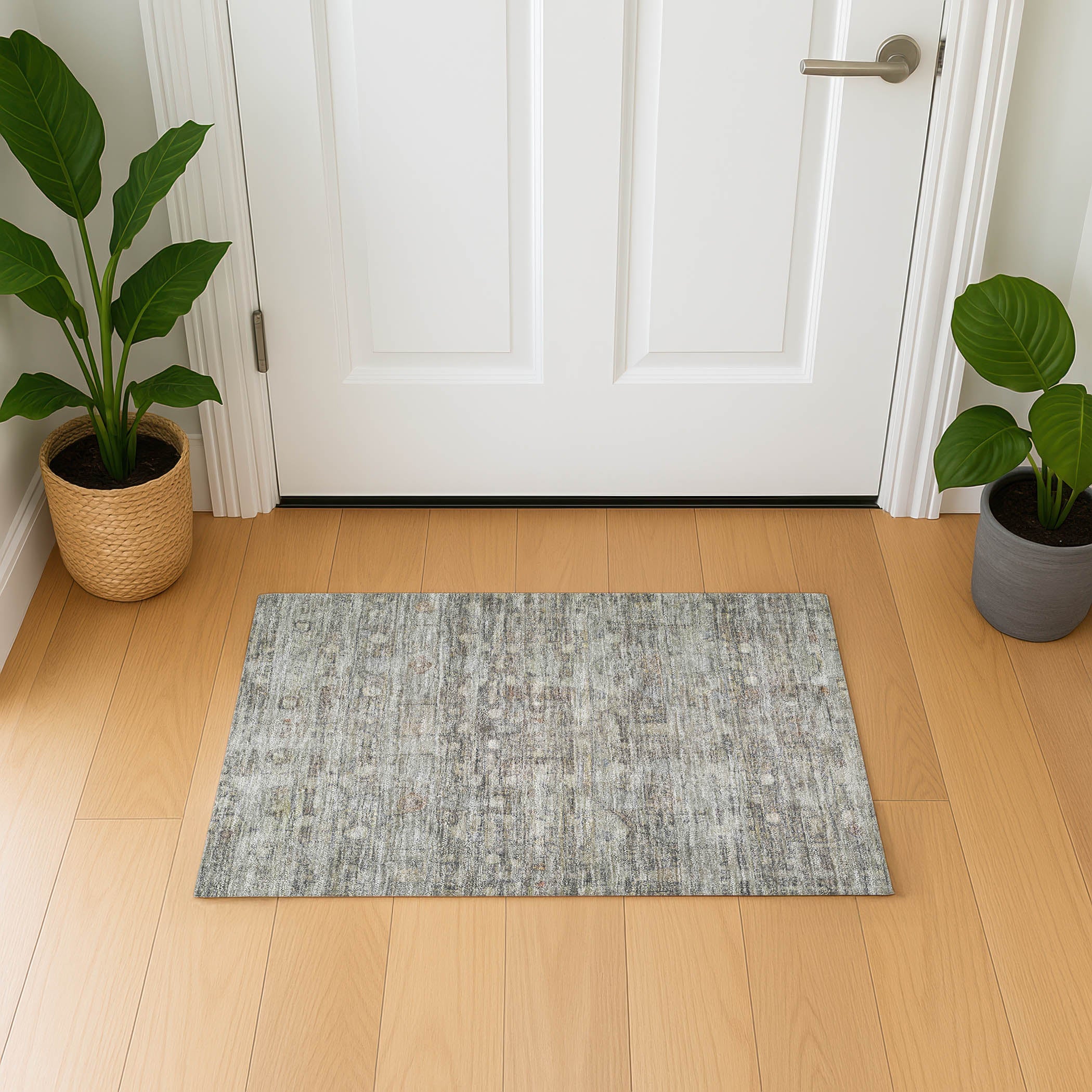 Ghent Machine Washable Transitional Taupe Brown Rug 1'8" x 2'6" #shape_Rectangle