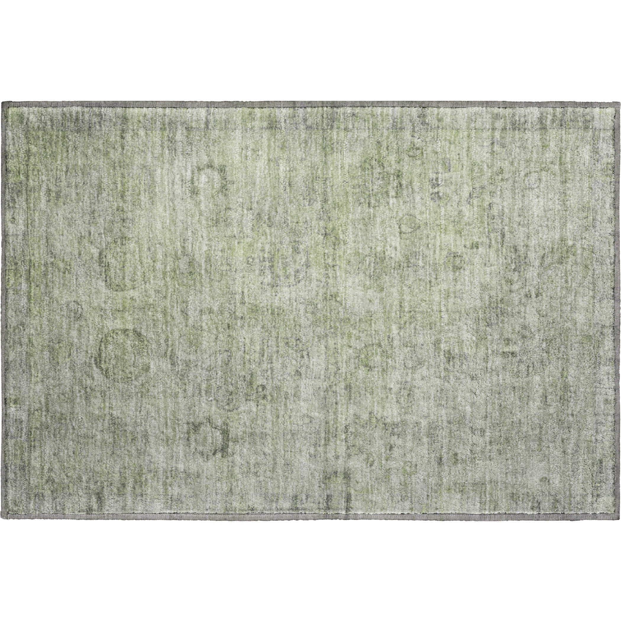 Santorini Machine Washable Transitional Sage Green Rug 1'8" x 2'6" #shape_Rectangle
