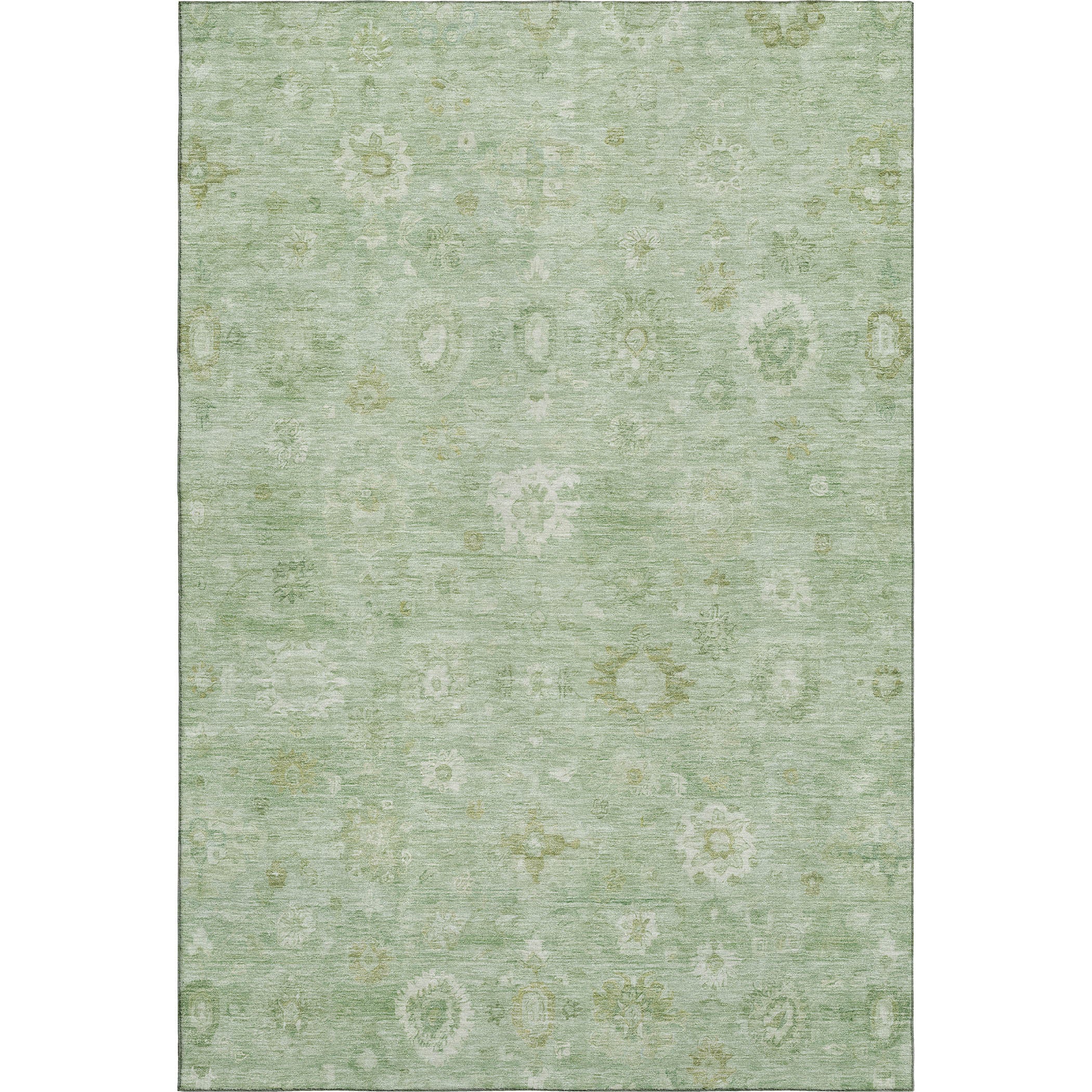 Ghent Machine Washable Transitional Aloe Green Rug 2'6" x 3'10" #shape_Rectangle