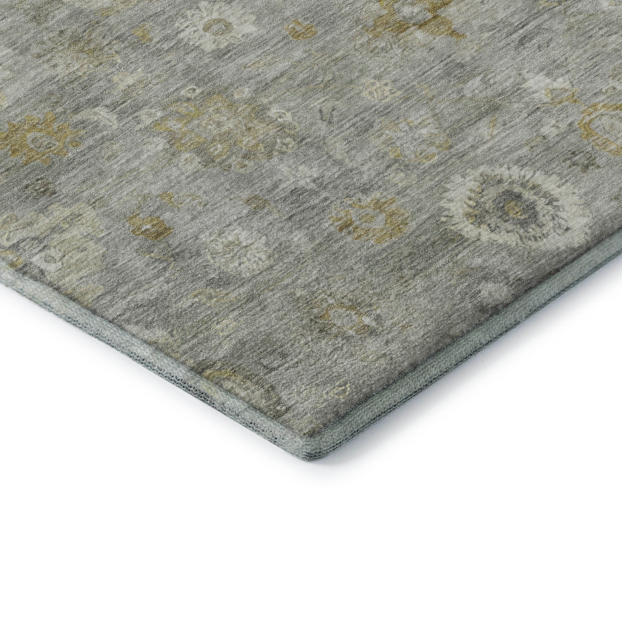 Ghent Machine Washable Transitional Gray Rug 1'8" x 2'6" #shape_Rectangle