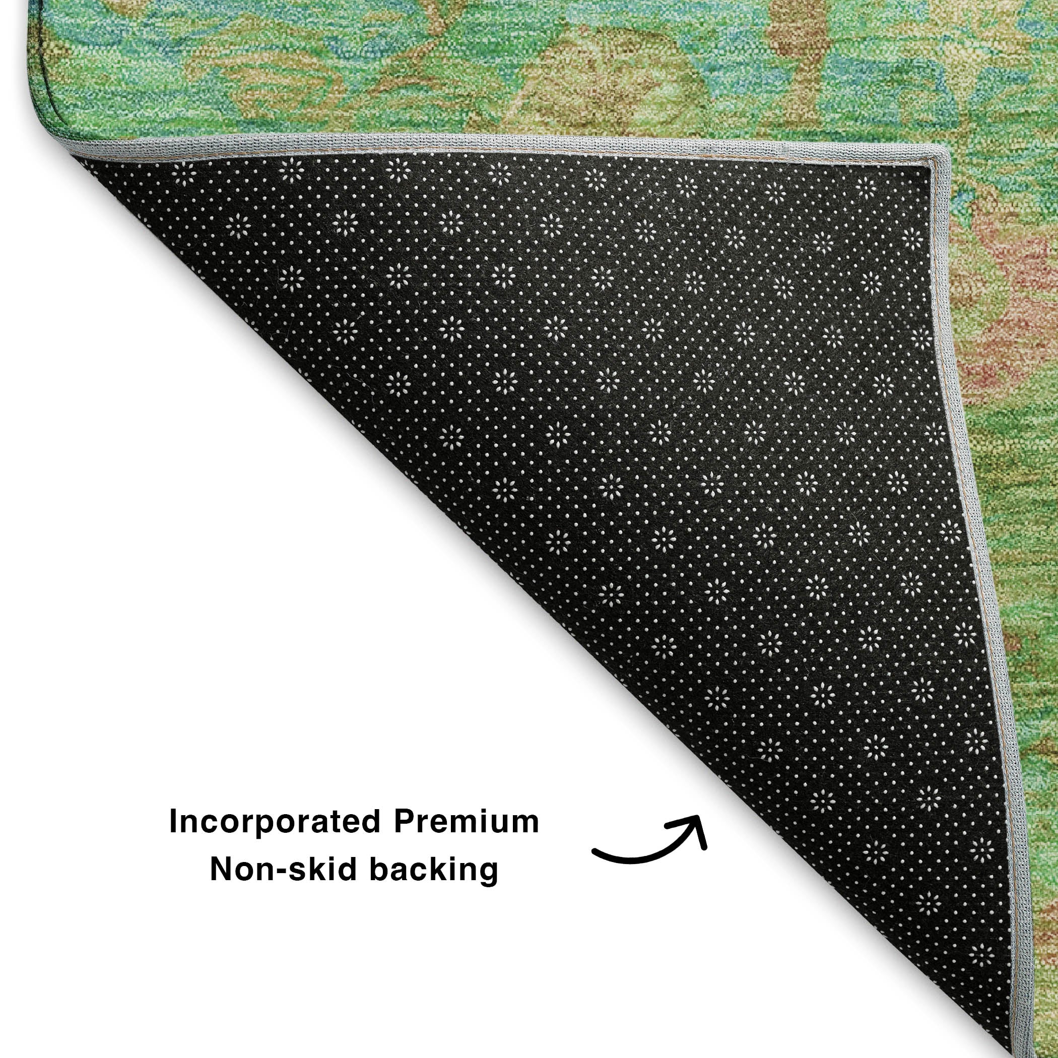 Ghent Machine Washable Transitional Lime Green Rug 1'8" x 2'6" #shape_Rectangle
