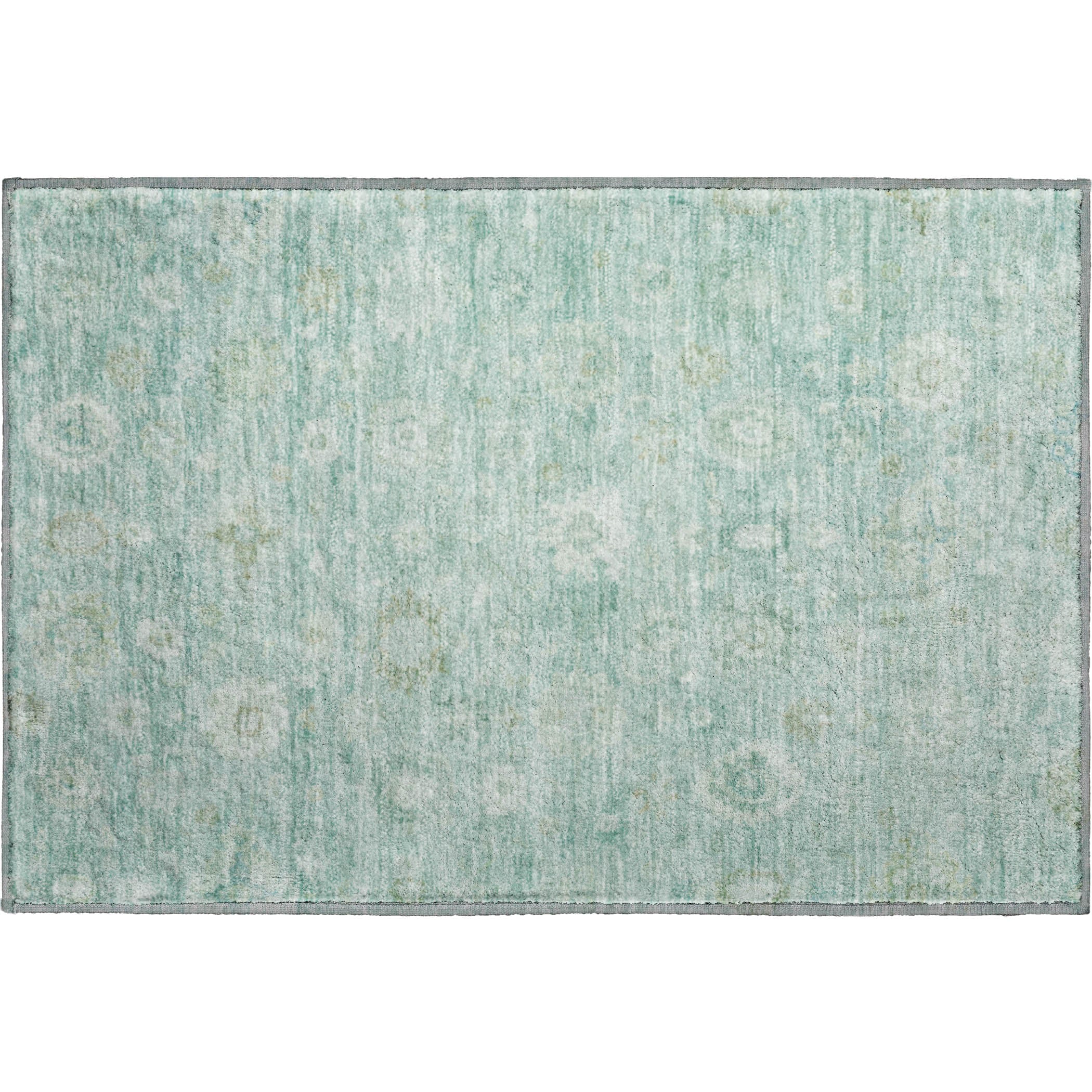 Ghent Machine Washable Transitional Teal Rug 1'8" x 2'6" #shape_Rectangle