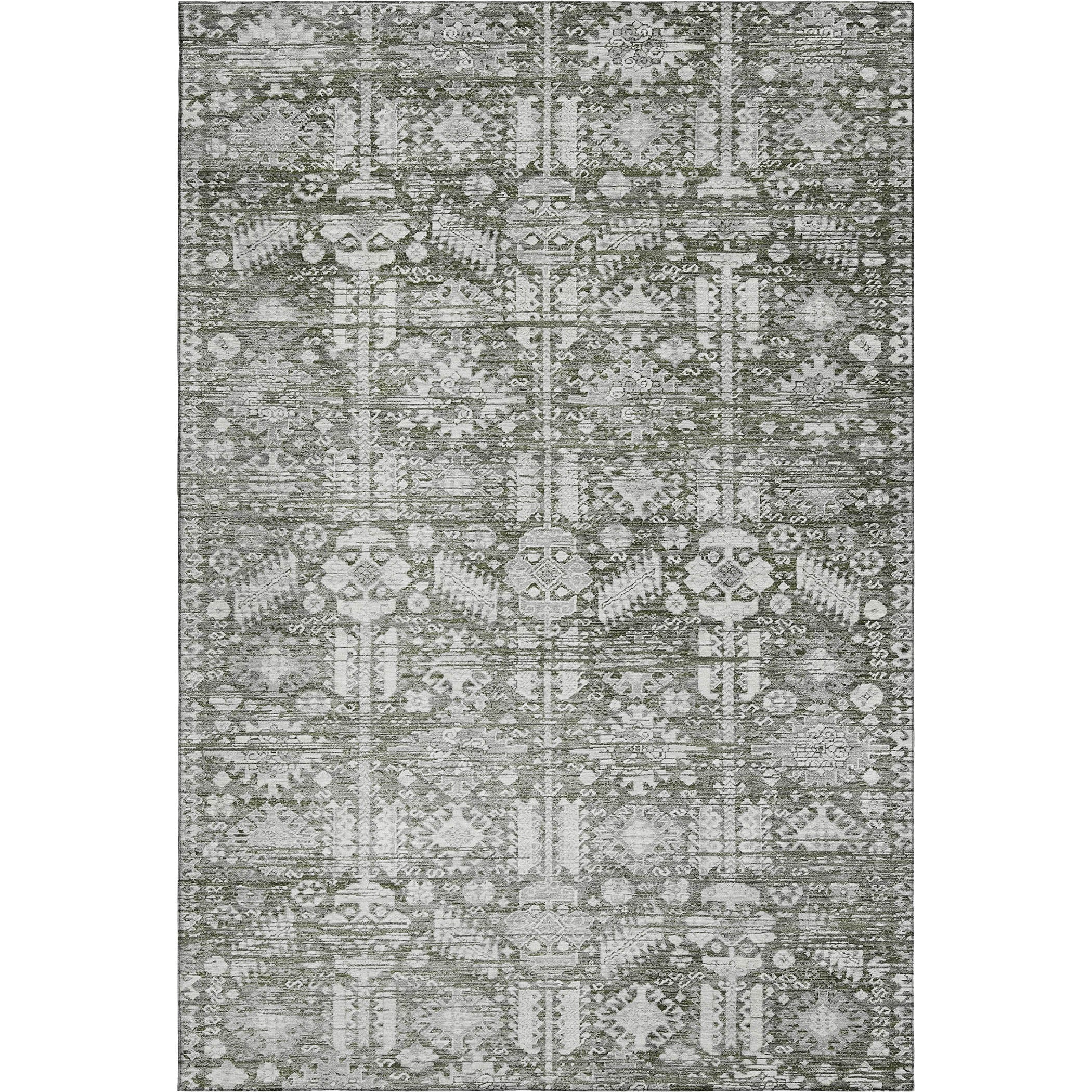 Bern Machine Washable Transitional Pewter Gray Rug 2'6" x 3'10" #shape_Rectangle