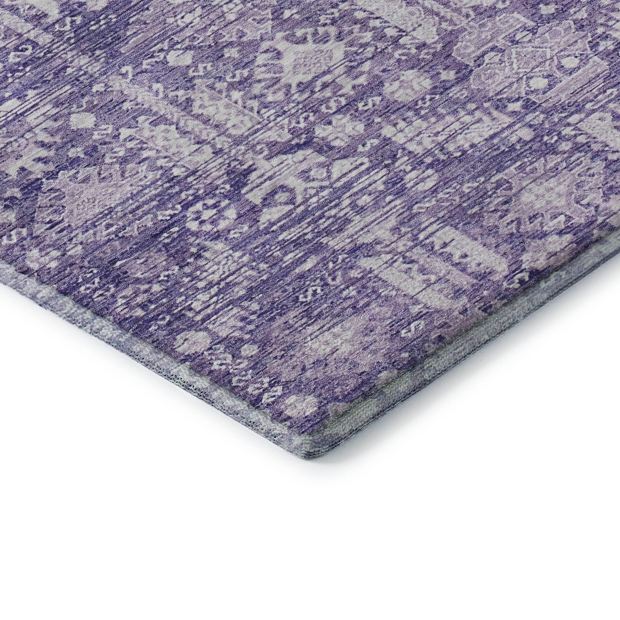 Bern Machine Washable Transitional Purple Rug 1'8" x 2'6" #shape_Rectangle