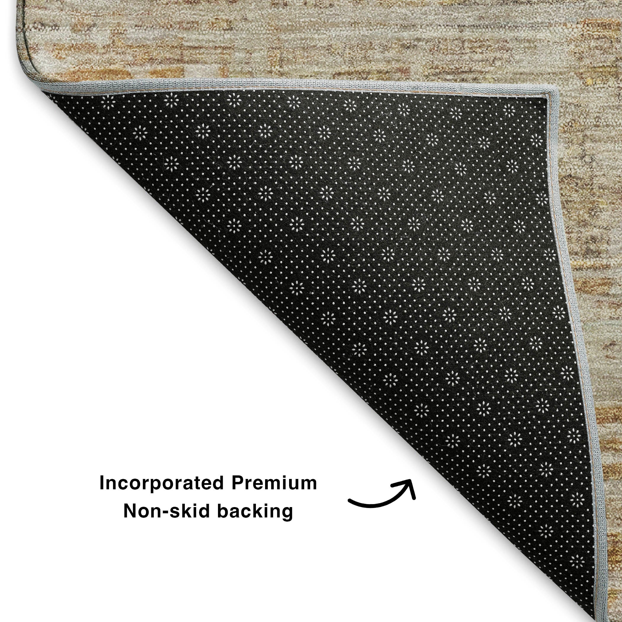 Luang Prabang Machine Washable Transitional Taupe Brown Rug 1'8" x 2'6" #shape_Rectangle