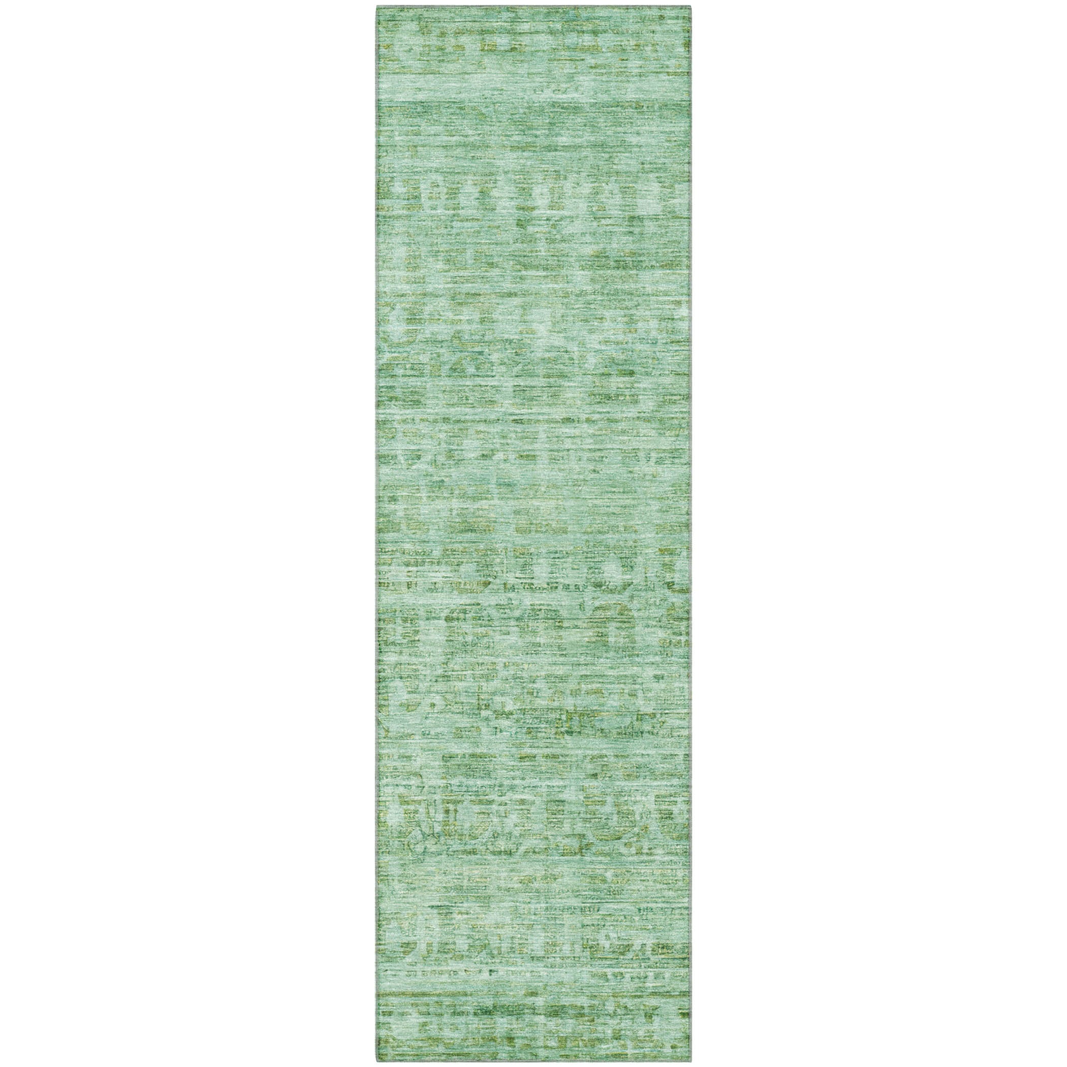 Luang Prabang Machine Washable Transitional Teal Rug 2'3" x 7'6" #shape_Runner