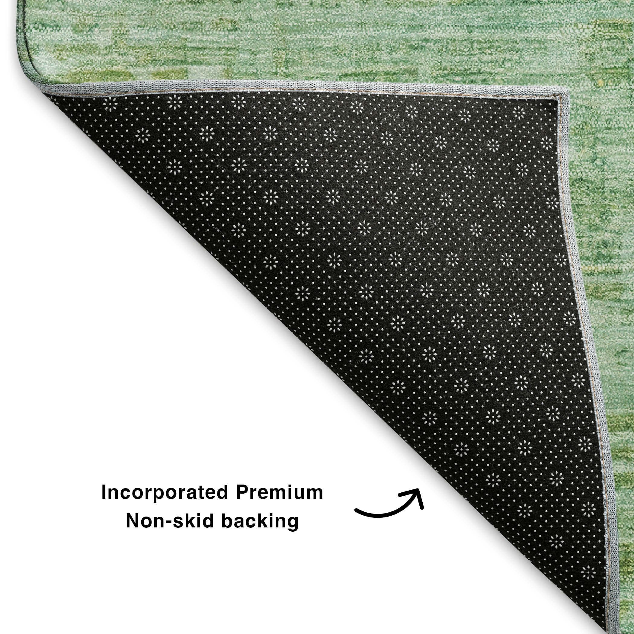 Luang Prabang Machine Washable Transitional Teal Rug 1'8" x 2'6" #shape_Rectangle