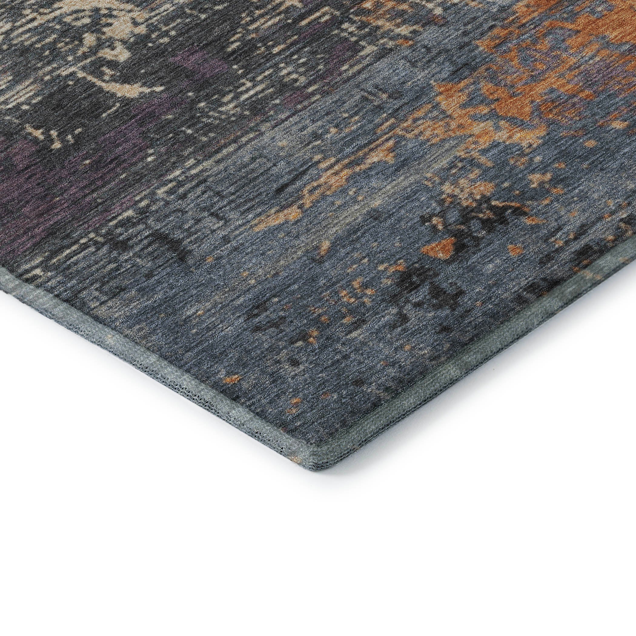 Porto Machine Washable Transitional Blue Rug 1'8" x 2'6" #shape_Rectangle