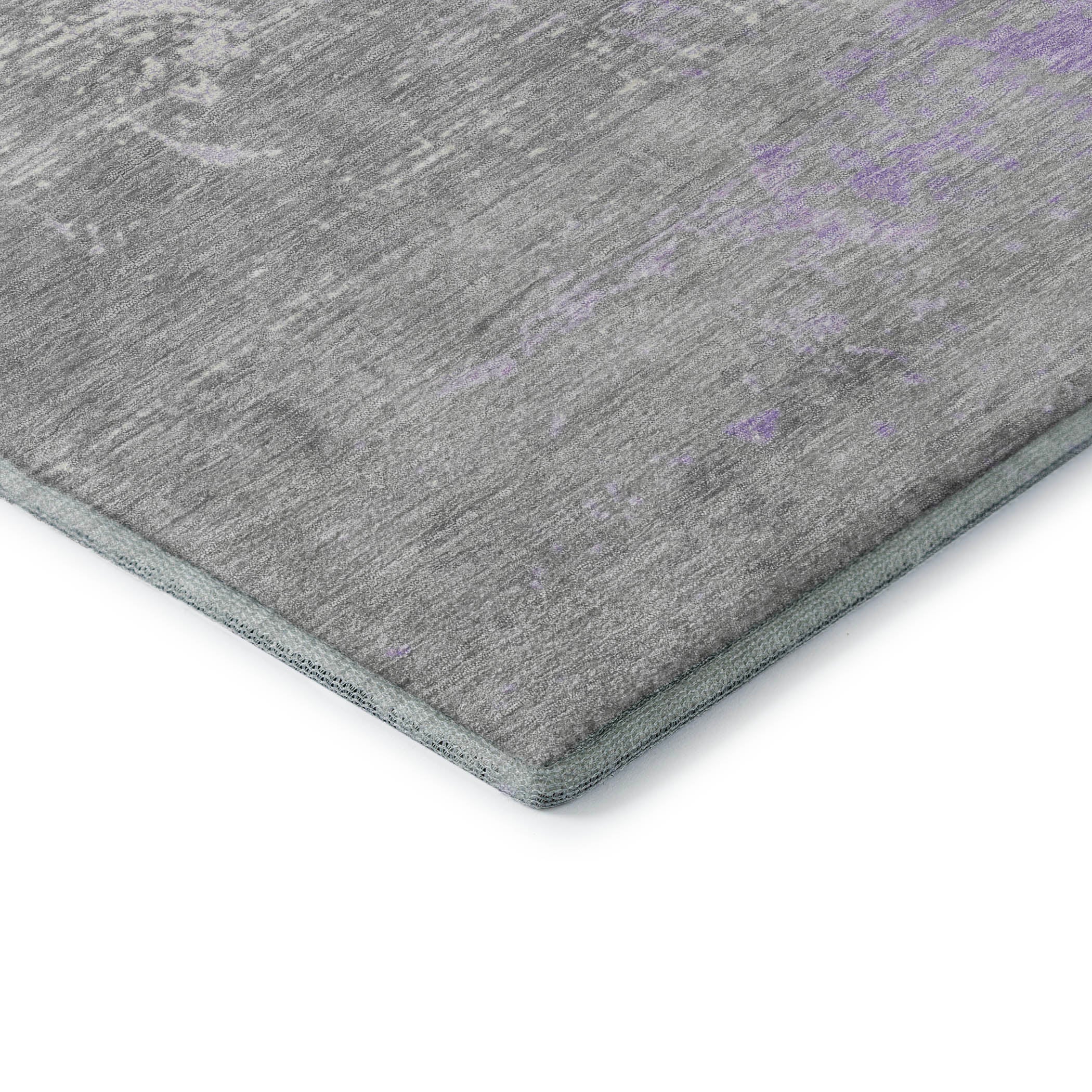 Porto Machine Washable Transitional Lavender Purple Rug 1'8" x 2'6" #shape_Rectangle