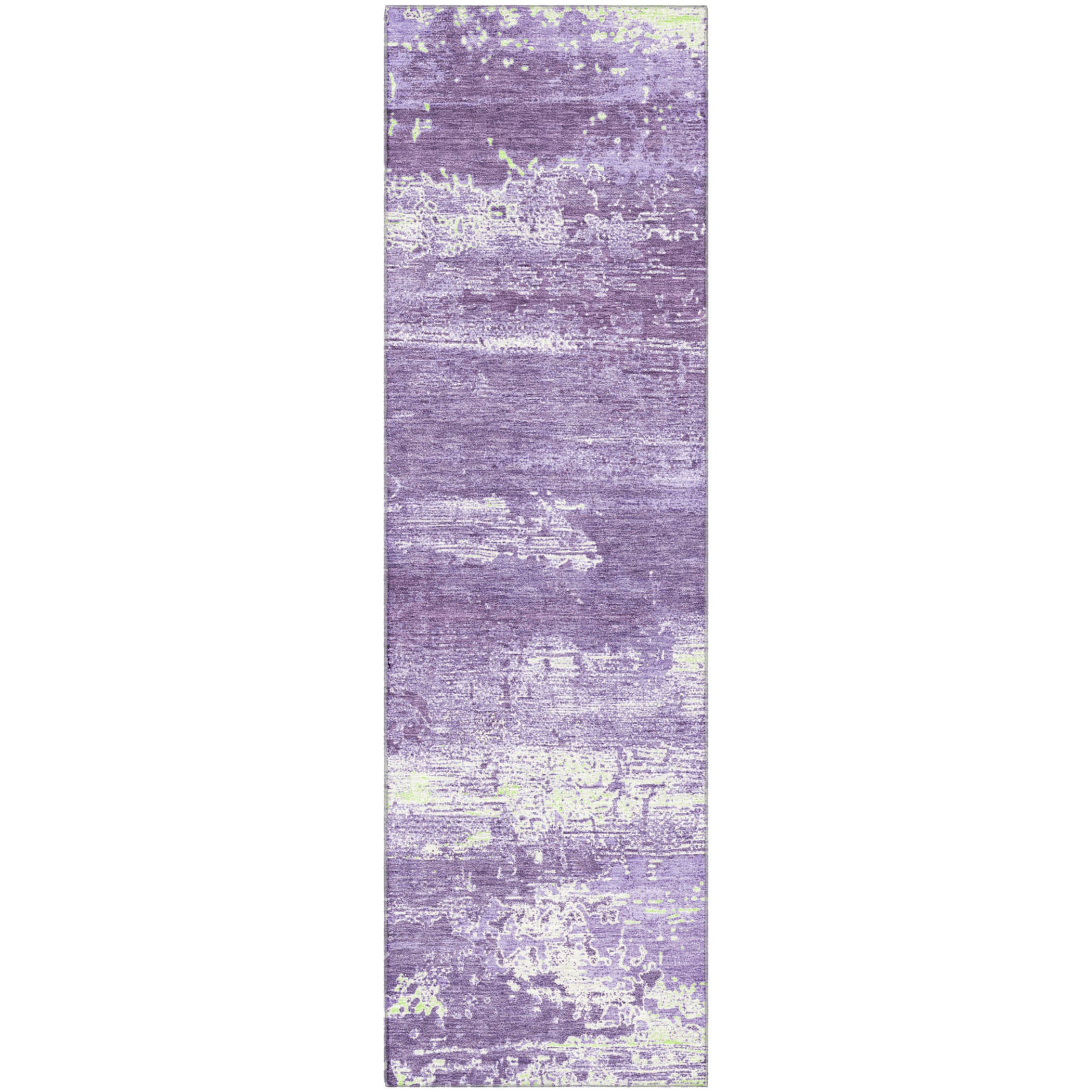 Mdina Machine Washable Transitional Purple Rug 2'3" x 7'6" #shape_Runner