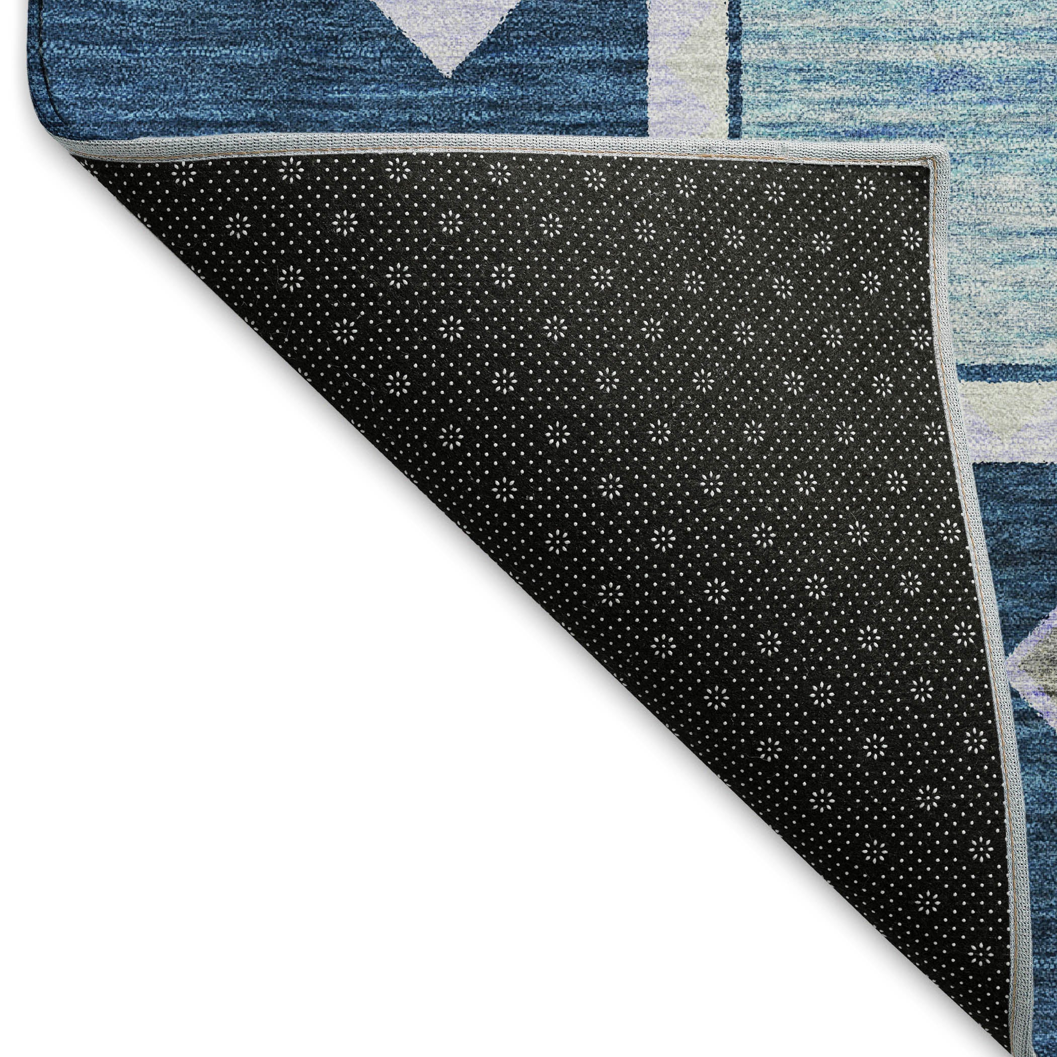 Vienna Machine Washable Southwest Blue Rug 1'8" x 2'6" #shape_Rectangle