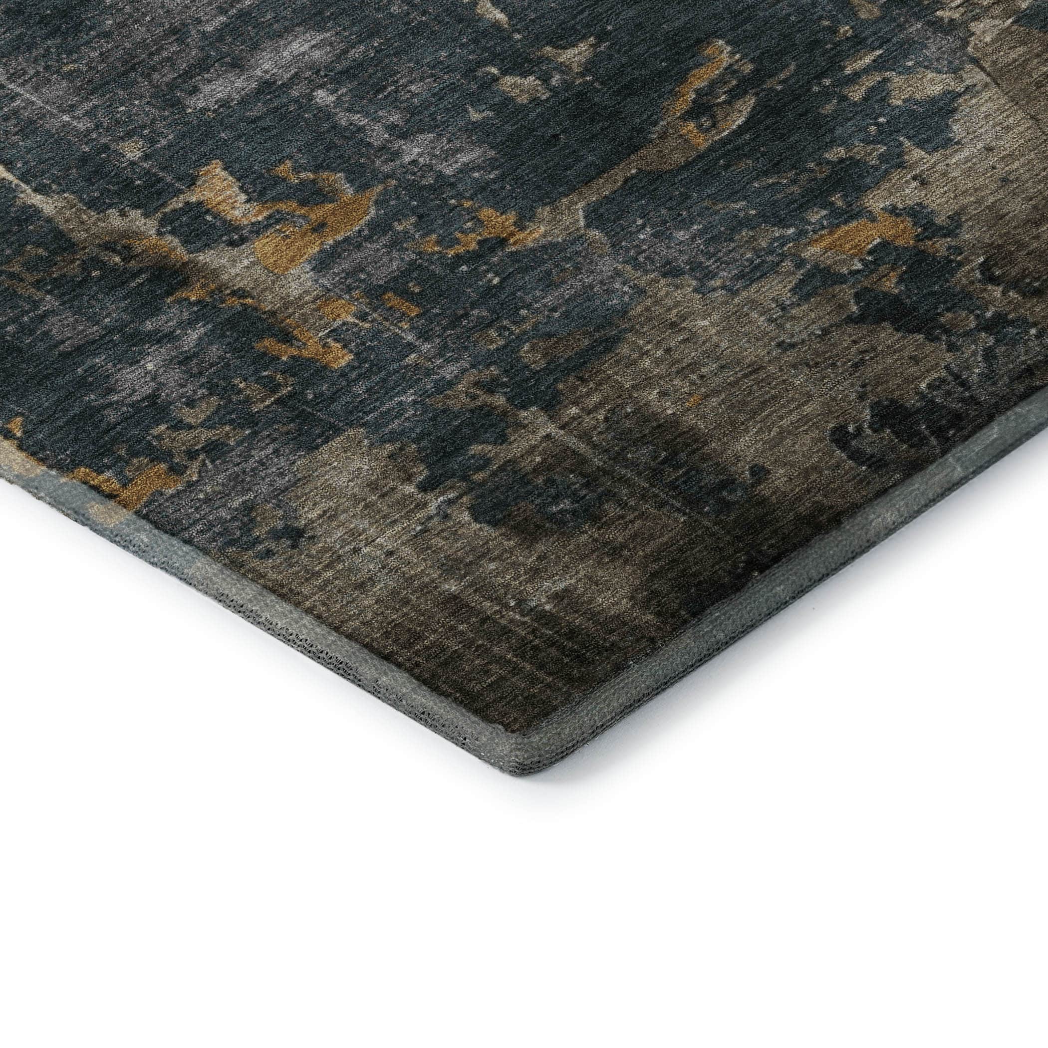 Kathmandu Machine Washable Transitional Gray Rug 1'8" x 2'6" #shape_Rectangle