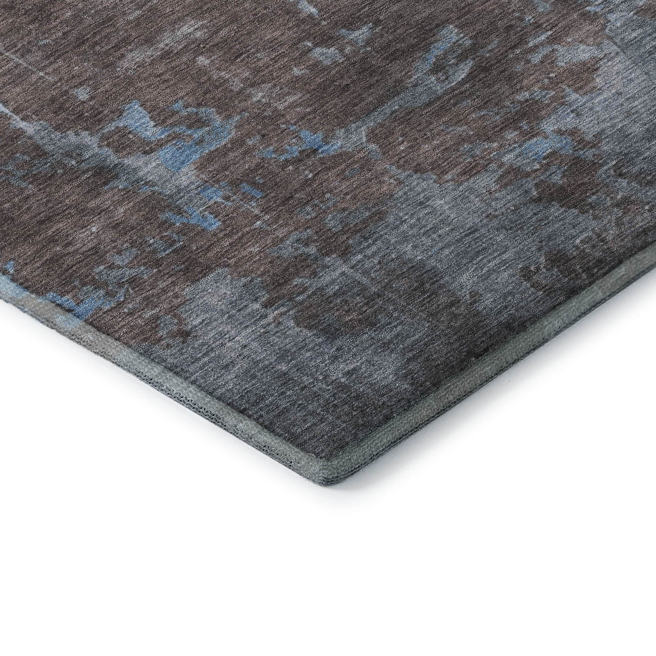 Kathmandu Machine Washable Transitional Sky Blue Rug 1'8" x 2'6" #shape_Rectangle