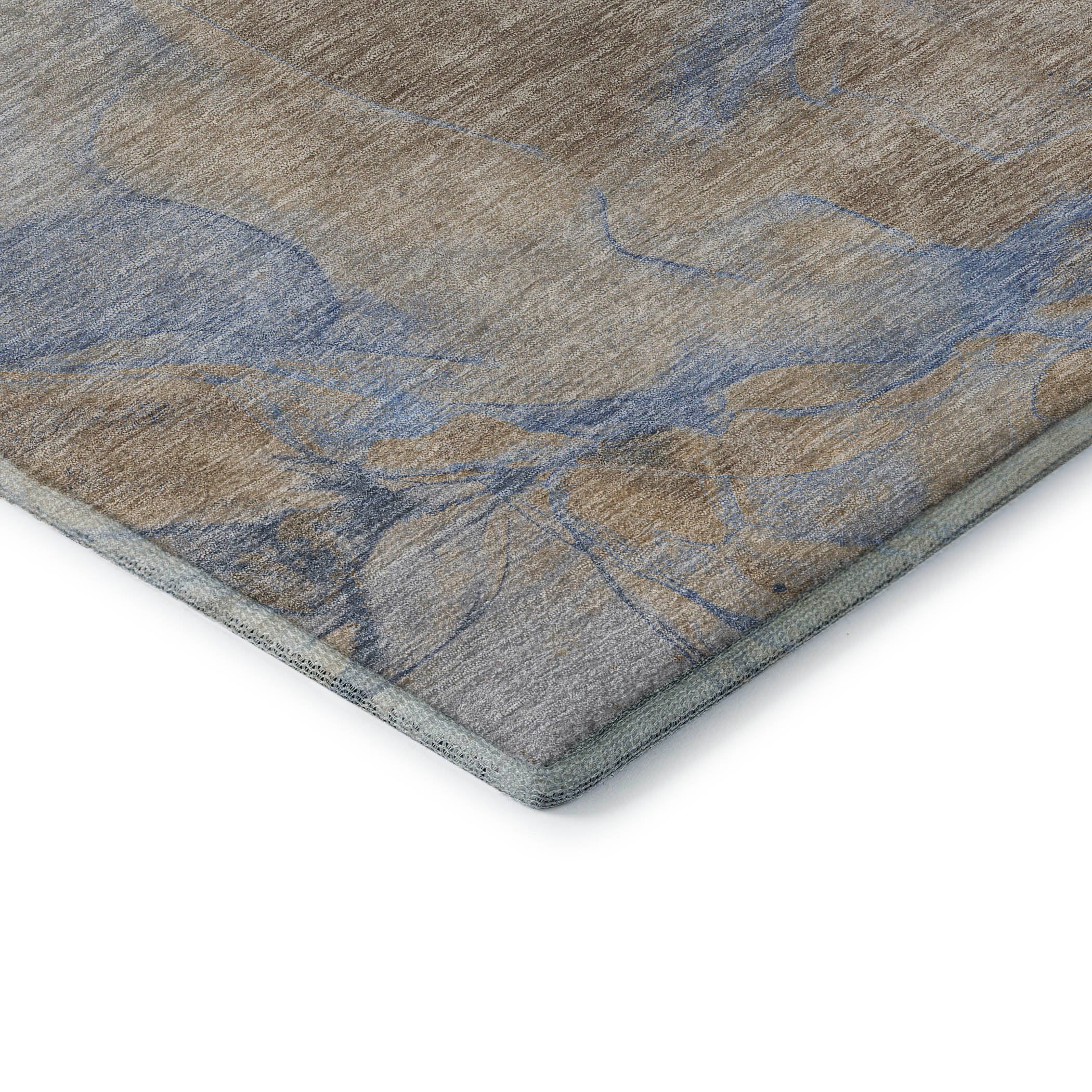 Antigua Machine Washable Transitional Taupe Brown Rug 1'8" x 2'6" #shape_Rectangle