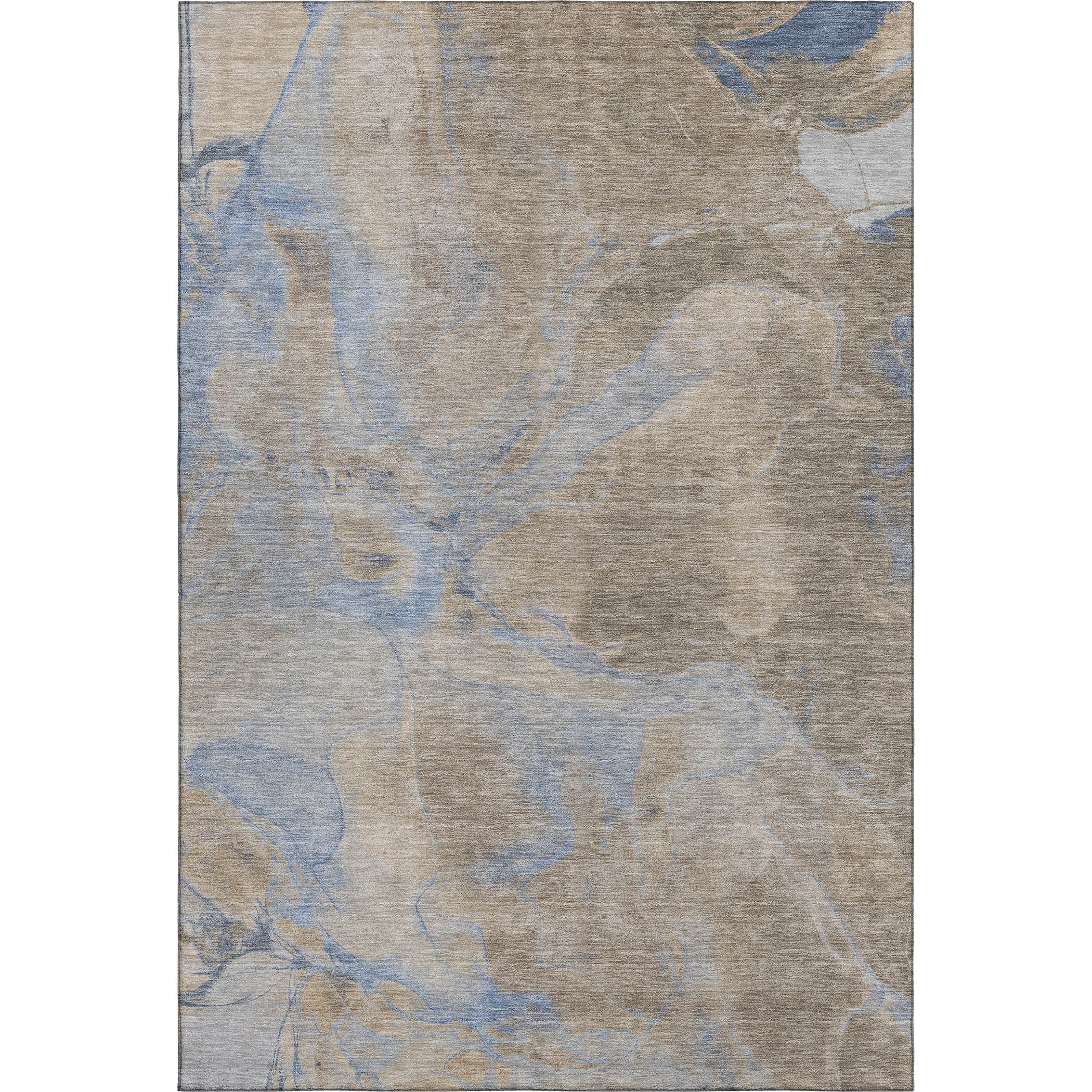 Antigua Machine Washable Transitional Taupe Brown Rug 2'6" x 3'10" #shape_Rectangle