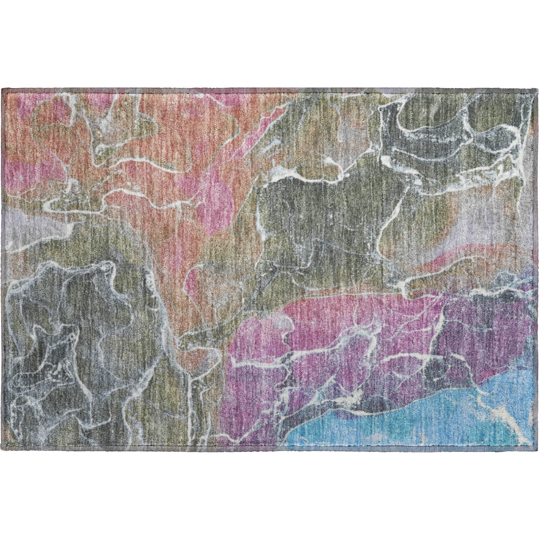 Colombo Machine Washable Transitional Brown Rug 1'8" x 2'6" #shape_Rectangle