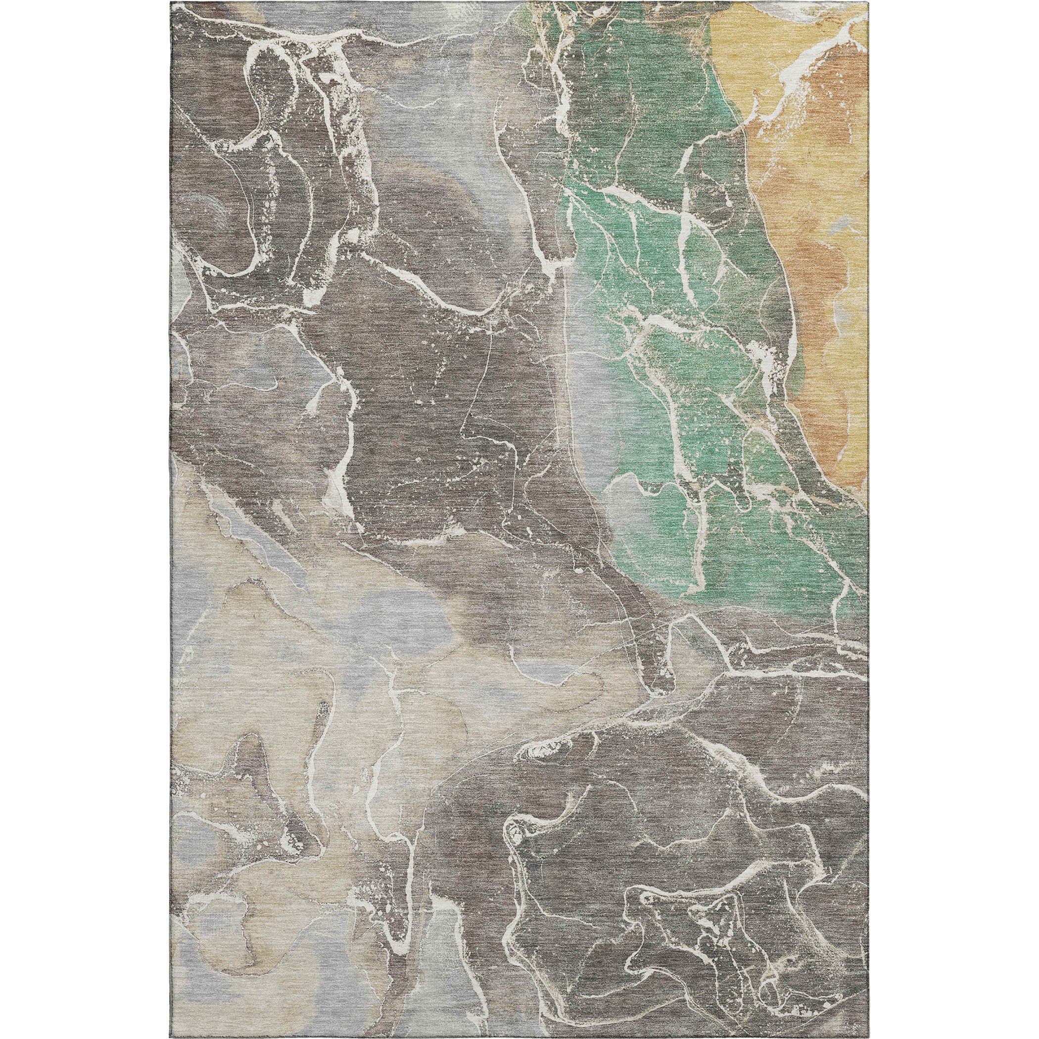 Colombo Machine Washable Transitional Taupe Brown Rug 2'6" x 3'10" #shape_Rectangle