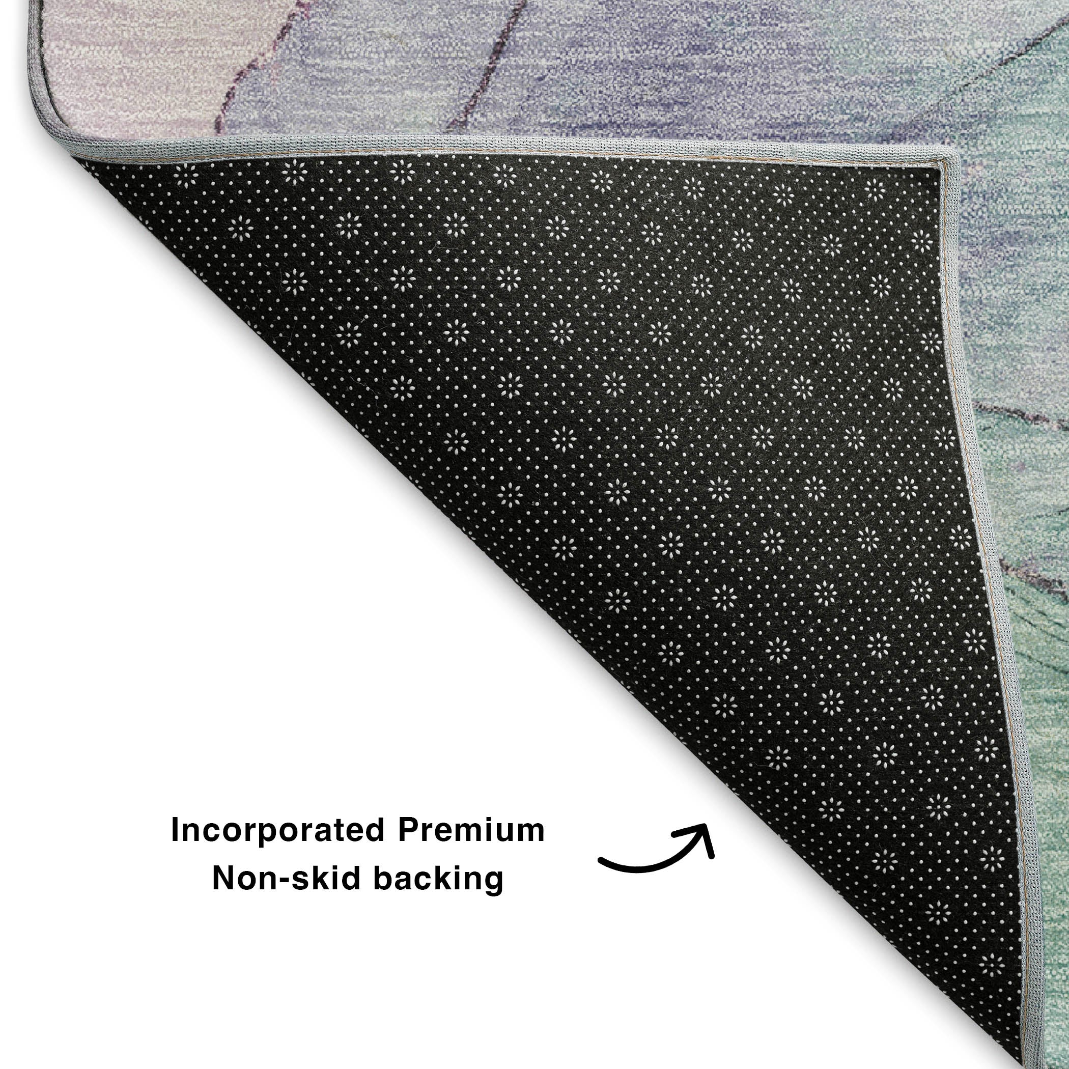Bruges Machine Washable Transitional Seafoam Blue Rug 1'8" x 2'6" #shape_Rectangle