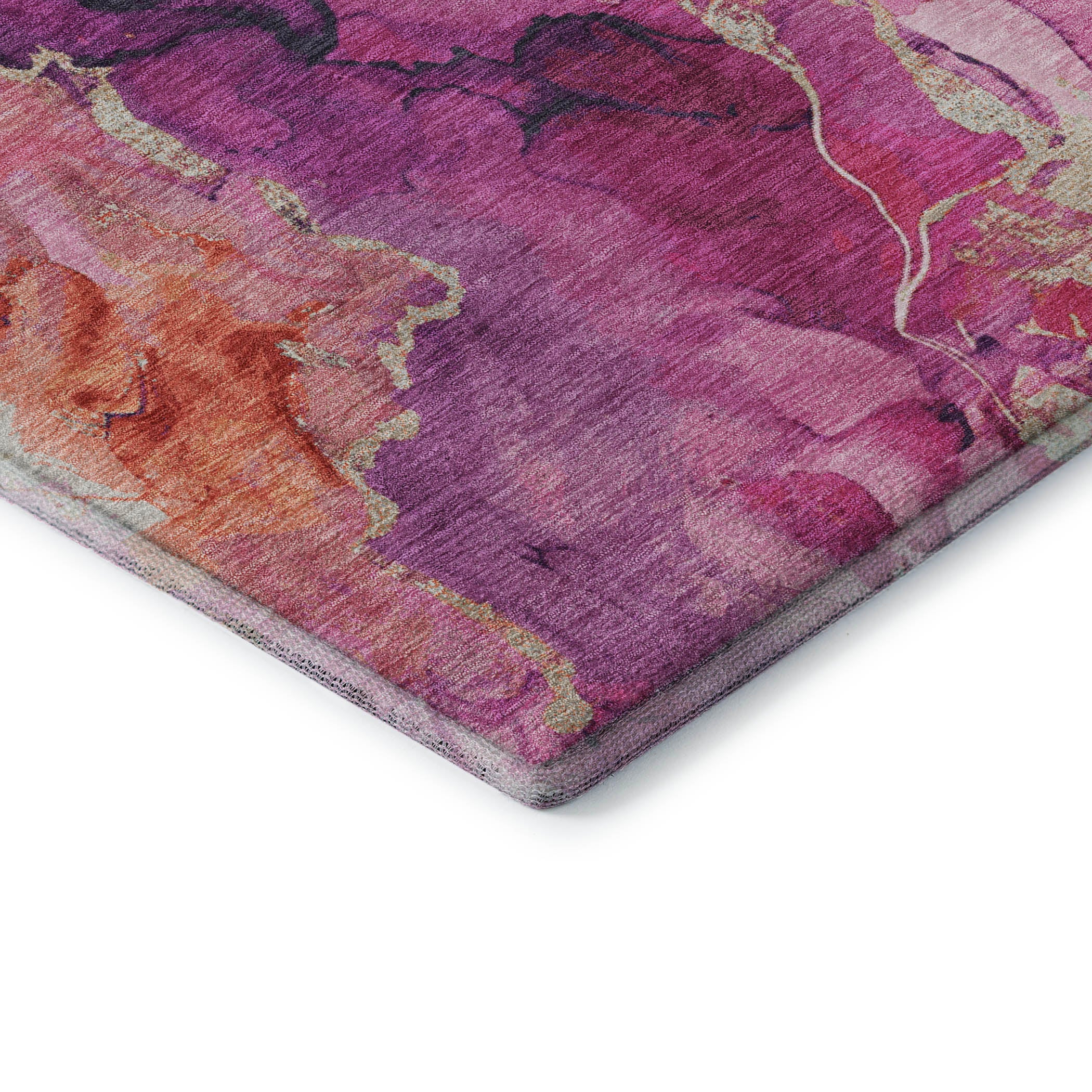 Montevideo Machine Washable Transitional Garnet Red Rug 1'8" x 2'6" #shape_Rectangle