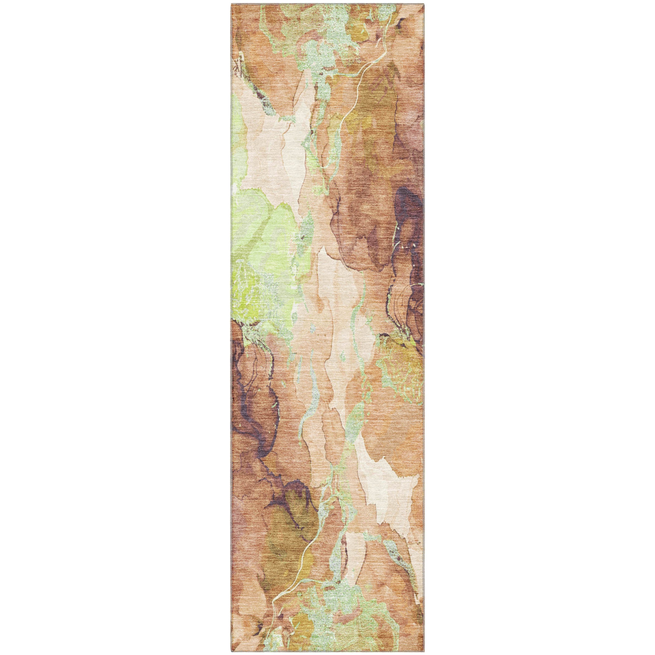 Montevideo Machine Washable Transitional Mocha Brown Rug 2'3" x 7'6" #shape_Runner
