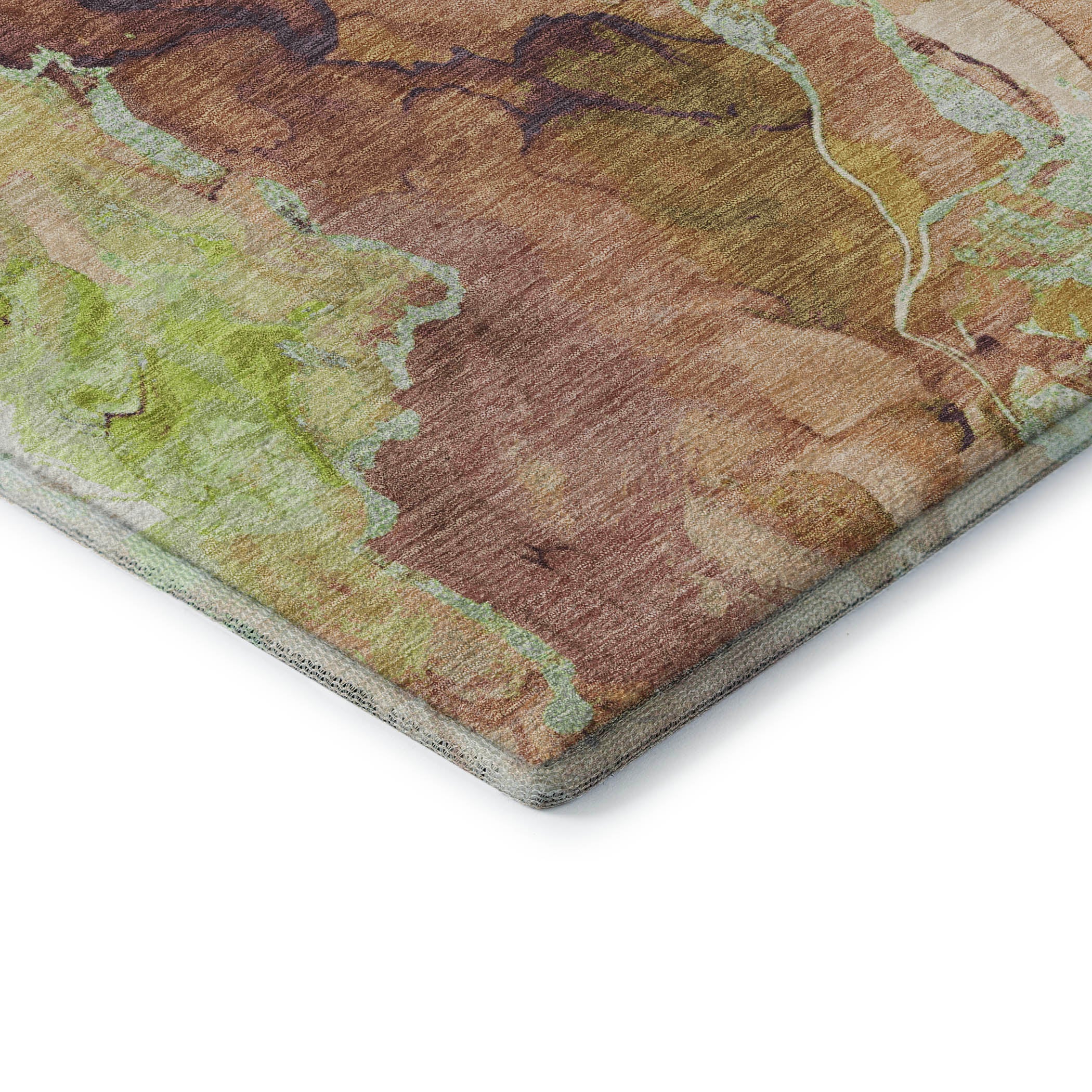 Montevideo Machine Washable Transitional Mocha Brown Rug 1'8" x 2'6" #shape_Rectangle