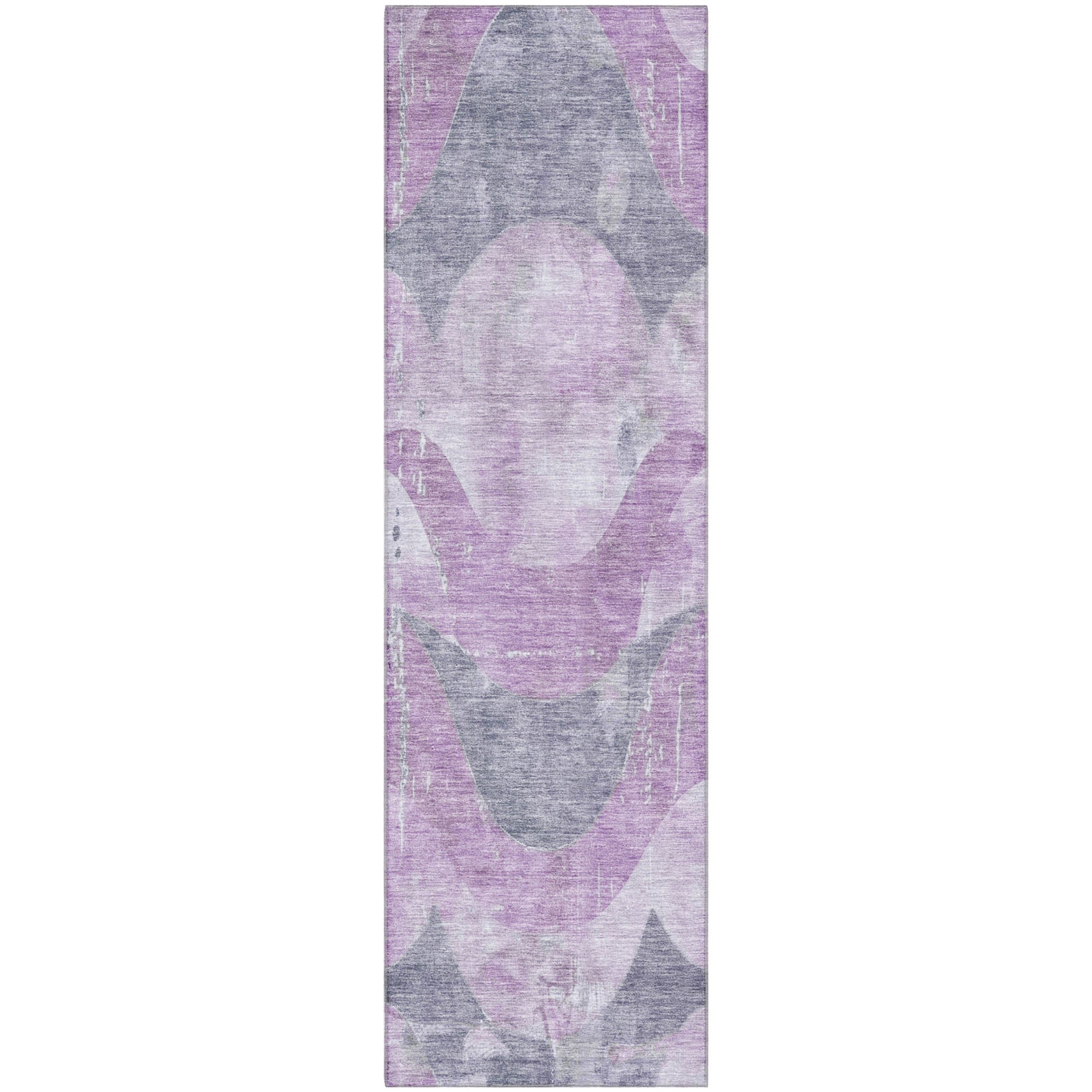 Sintra Machine Washable Transitional Lavender Purple Rug 2'3" x 7'6" #shape_Runner