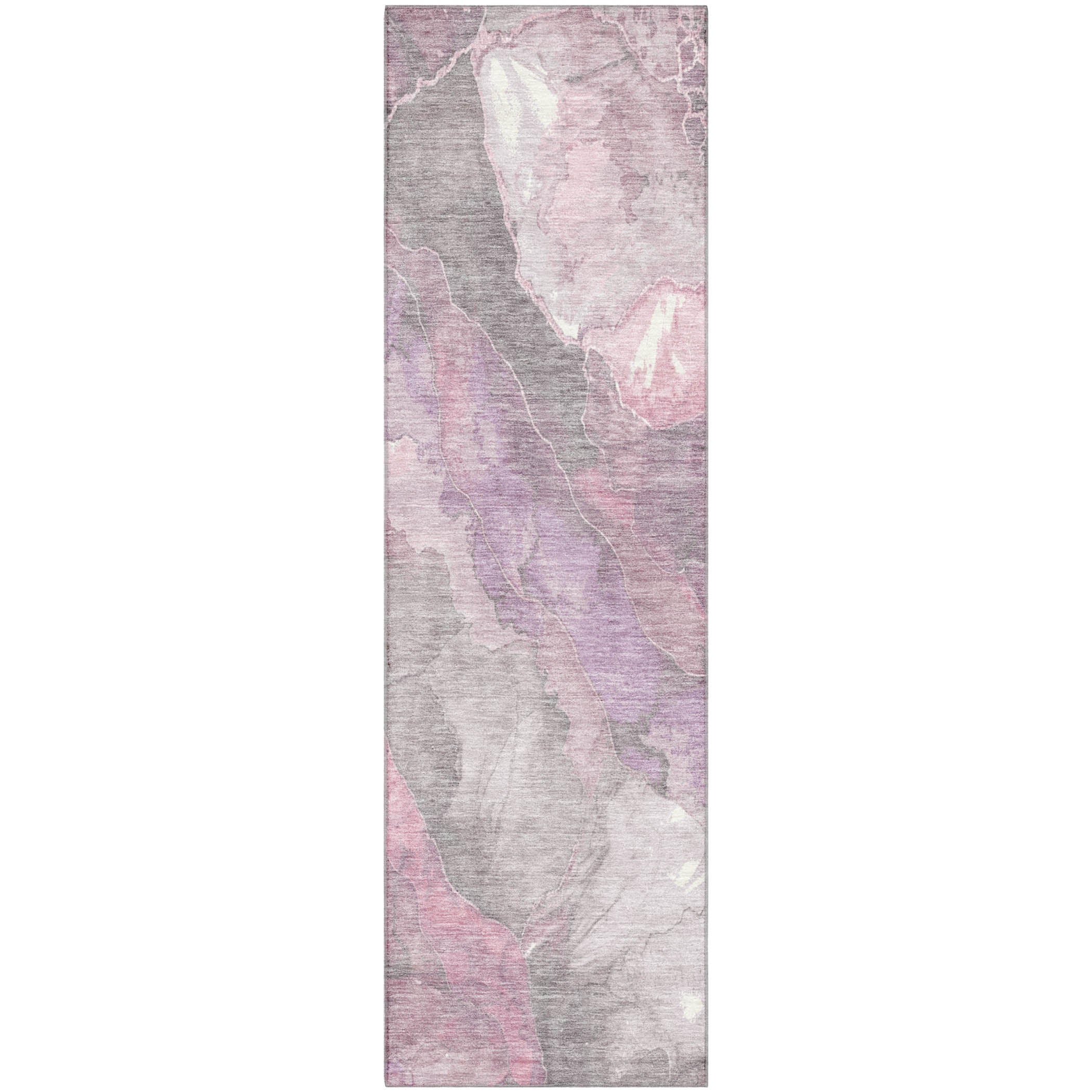 Lima Machine Washable Transitional Blush Pink Rug 2'3" x 7'6" #shape_Runner