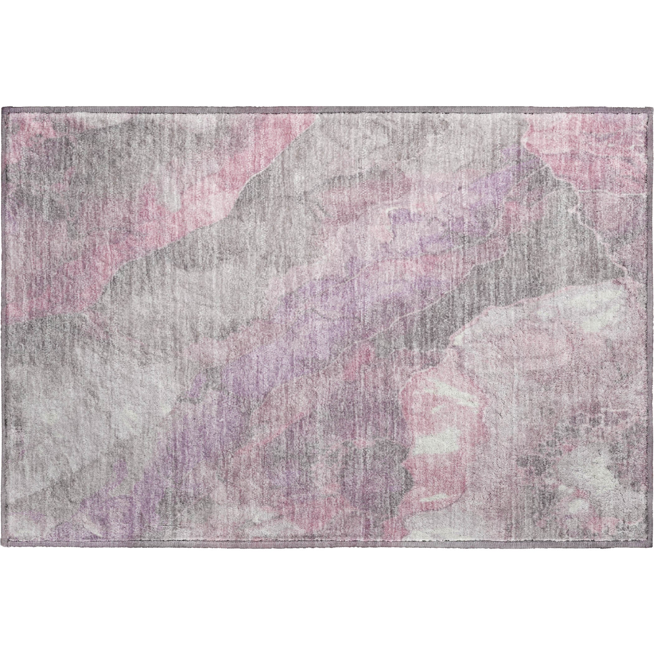 Lima Machine Washable Transitional Blush Pink Rug 1'8" x 2'6" #shape_Rectangle