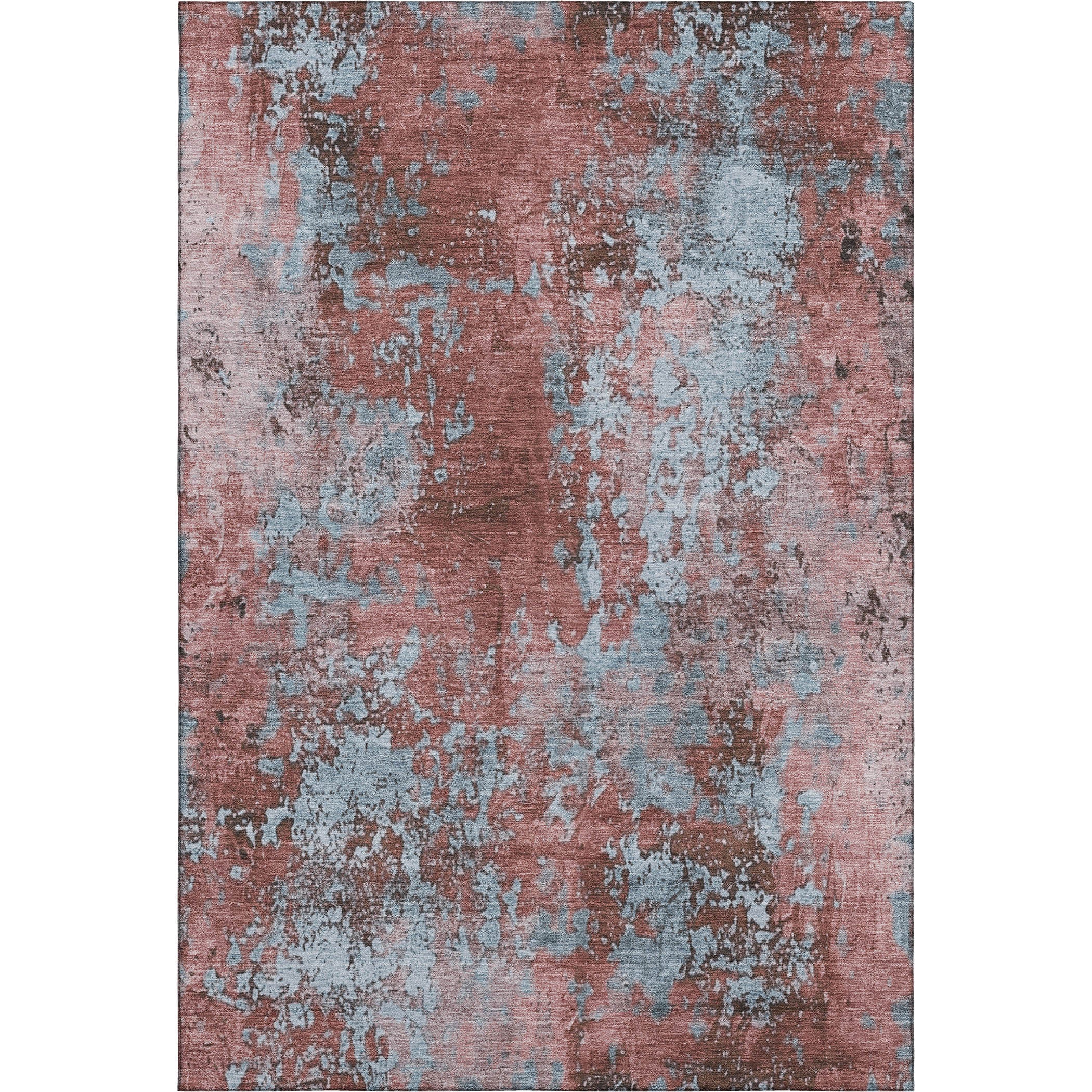 Salzburg Machine Washable Transitional Coral Orange Rug 2'6" x 3'10" #shape_Rectangle
