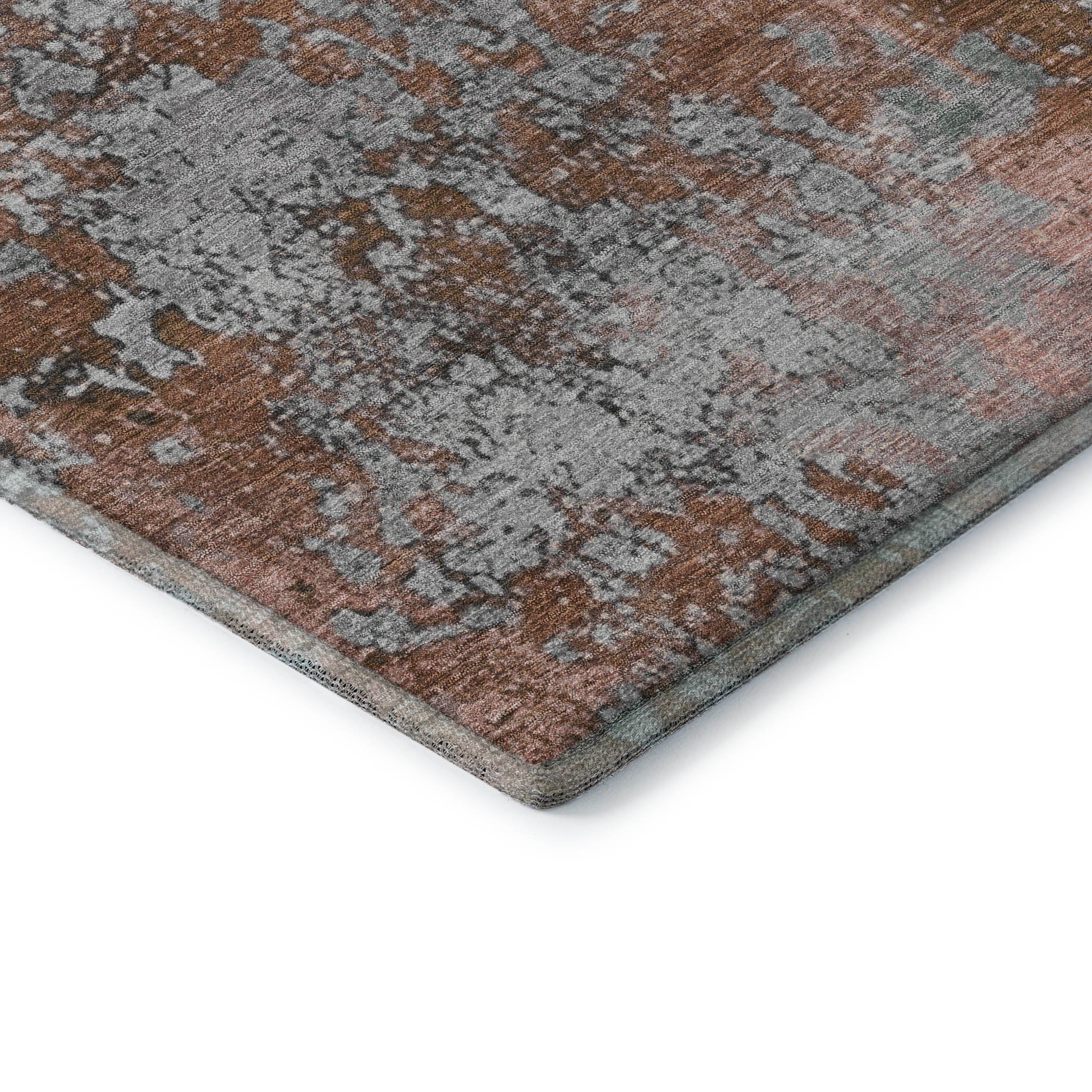 Salzburg Machine Washable Transitional Paprika Orange Rug 1'8" x 2'6" #shape_Rectangle